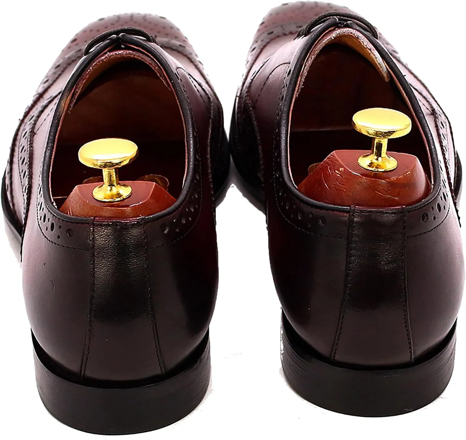 Santimon Men's Oxfords Dress Formal Wingtips Brogues Suit Shoes Genuine Leather Tuxedo Wedding Business Casual Comfortable Prom Shoes for Men