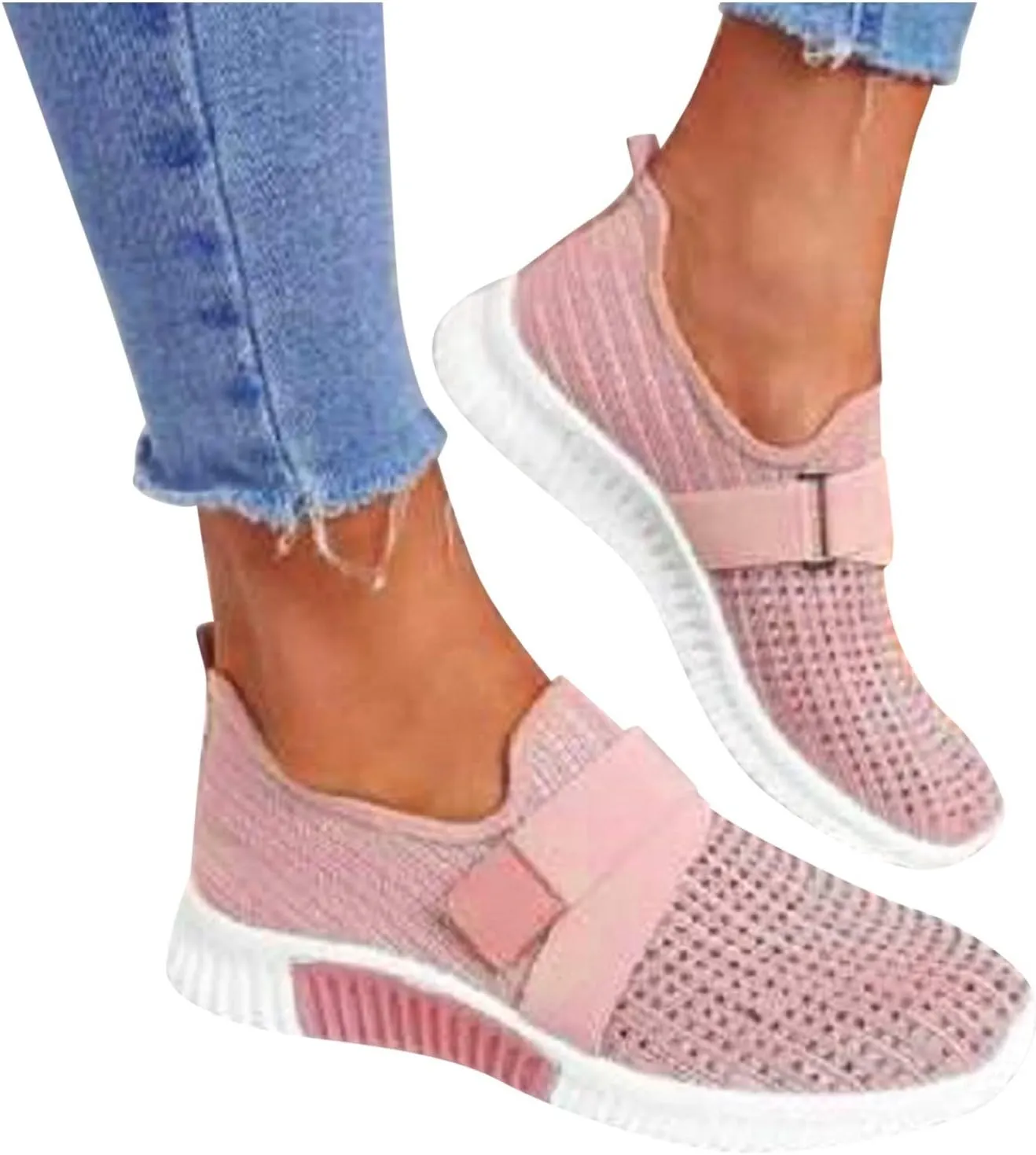 SBGMoSJ 8.5 Wide Womens Running Sneakers Walking Shoes Women Wide Width Size 9 W 8.5 Wide Womens Sneakers Running Casual Wedge Sneakers for Women Comfortable Dressy Zapatos Confortables para Mujer