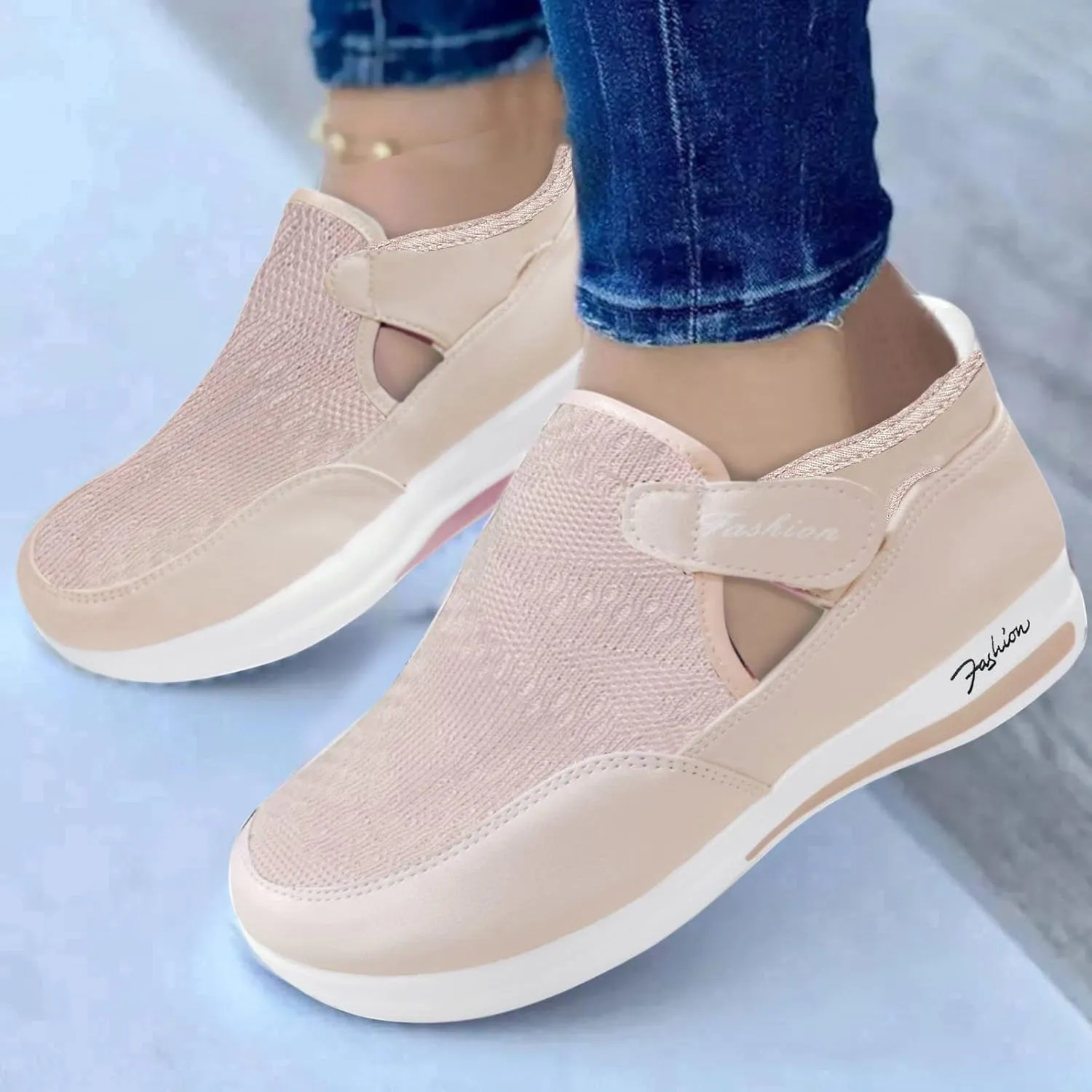 SBGMoSJ Platform Sneakers for Women 6 Wide Slip Resistant Women's Black Work Shoes Size 9 White Tennis Shoes Women Plantar Fasciitis Shoes Women Dress Indoor Cycling Shoes Women Size 9
