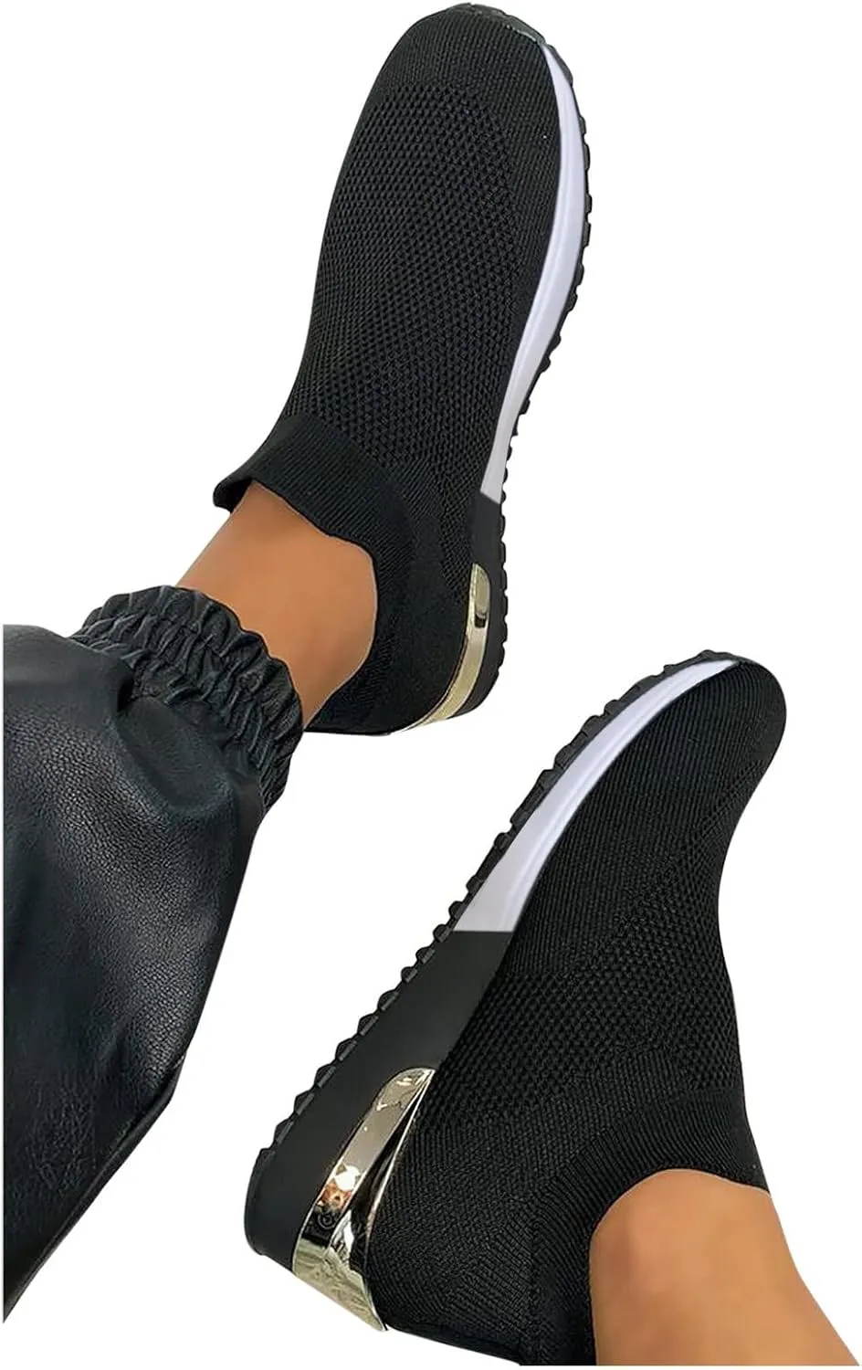SBGMoSJ Sneakers for Women Size 8 Wide Women's Slip On Tennis Shoes Size 8 Womens White Slip On Sneakers Size 8 Platform Sneakers for Women Fashion Tan Zapatos para Mujer CóModos Con Plataforma