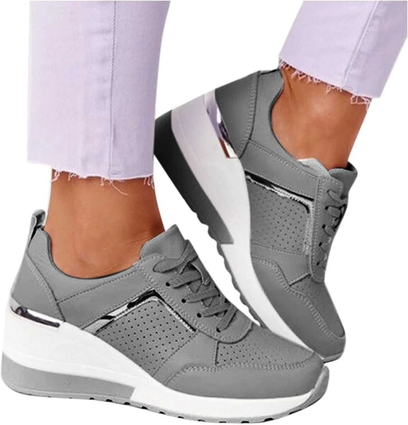 SBGMoSJ Sneakers for Women Womens Black Slip Resistant Tennis Shoes Women's Tennis Shoes Size 8 1/2 Wedge Sneakers for Women Size 11 Wide Womens Shoes Slip Ons Flats Fall 2023