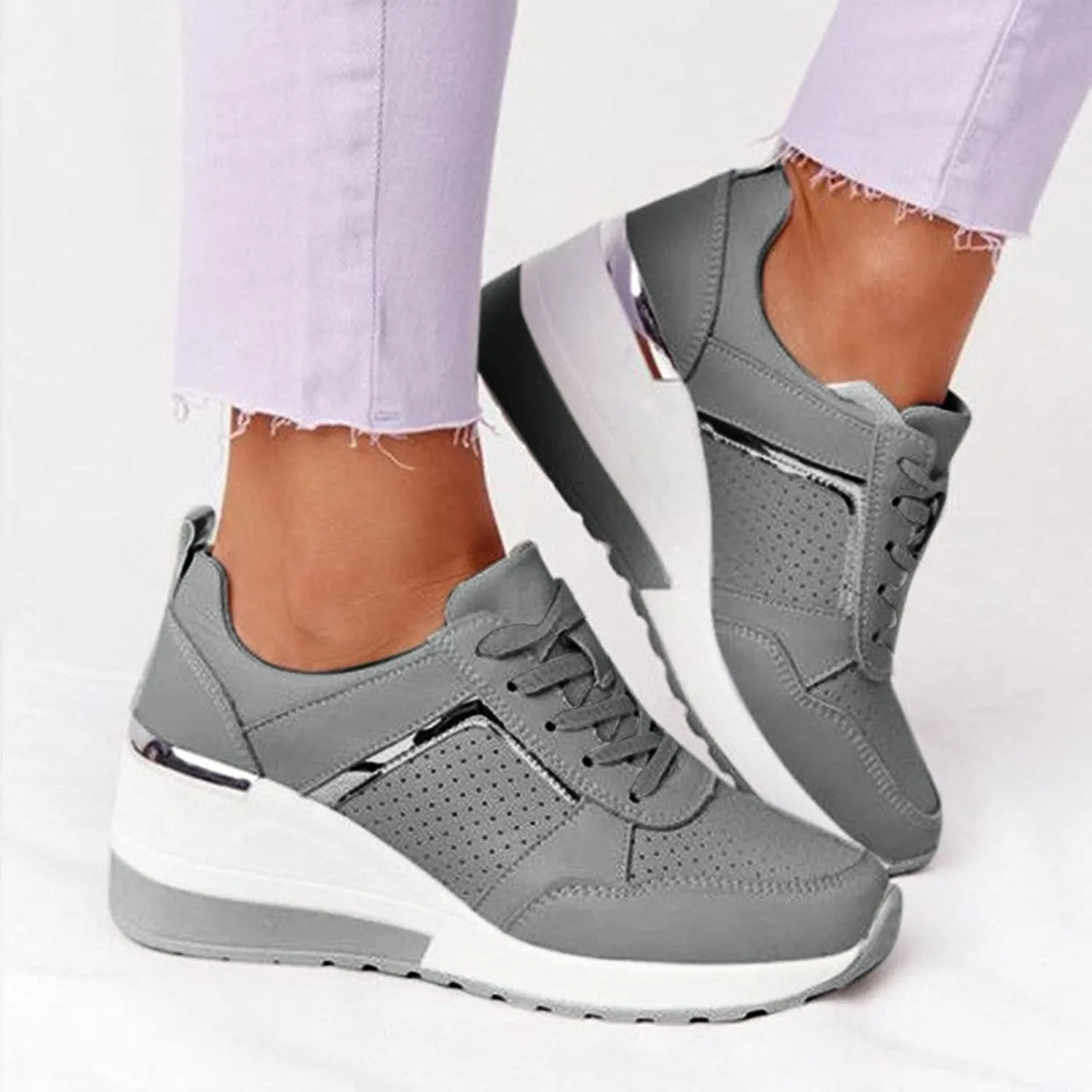 SBGMoSJ Sneakers for Women Womens Black Slip Resistant Tennis Shoes Women's Tennis Shoes Size 8 1/2 Wedge Sneakers for Women Size 11 Wide Womens Shoes Slip Ons Flats Fall 2023