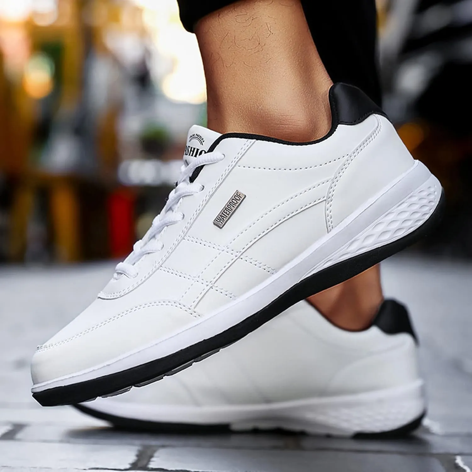 SBGMoSJ Womens High Top Wedge Sneakers All Womens Black Non Slip Size 9 Wide Work Shoes Slip On Tennis Shoes Women Wide Width High Top Sneakers for Women Zapatillas Blancas para Mujer Elegantes