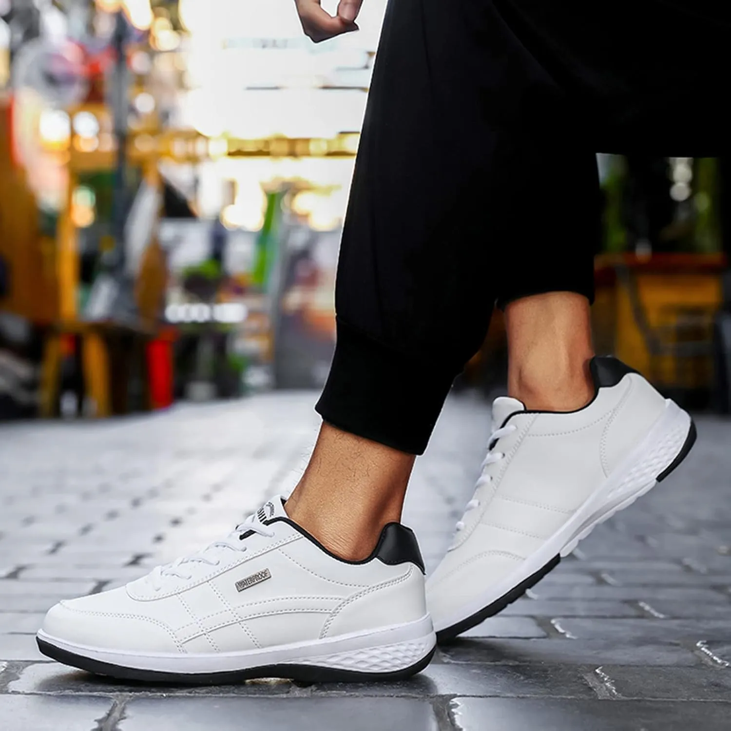 SBGMoSJ Womens High Top Wedge Sneakers All Womens Black Non Slip Size 9 Wide Work Shoes Slip On Tennis Shoes Women Wide Width High Top Sneakers for Women Zapatillas Blancas para Mujer Elegantes