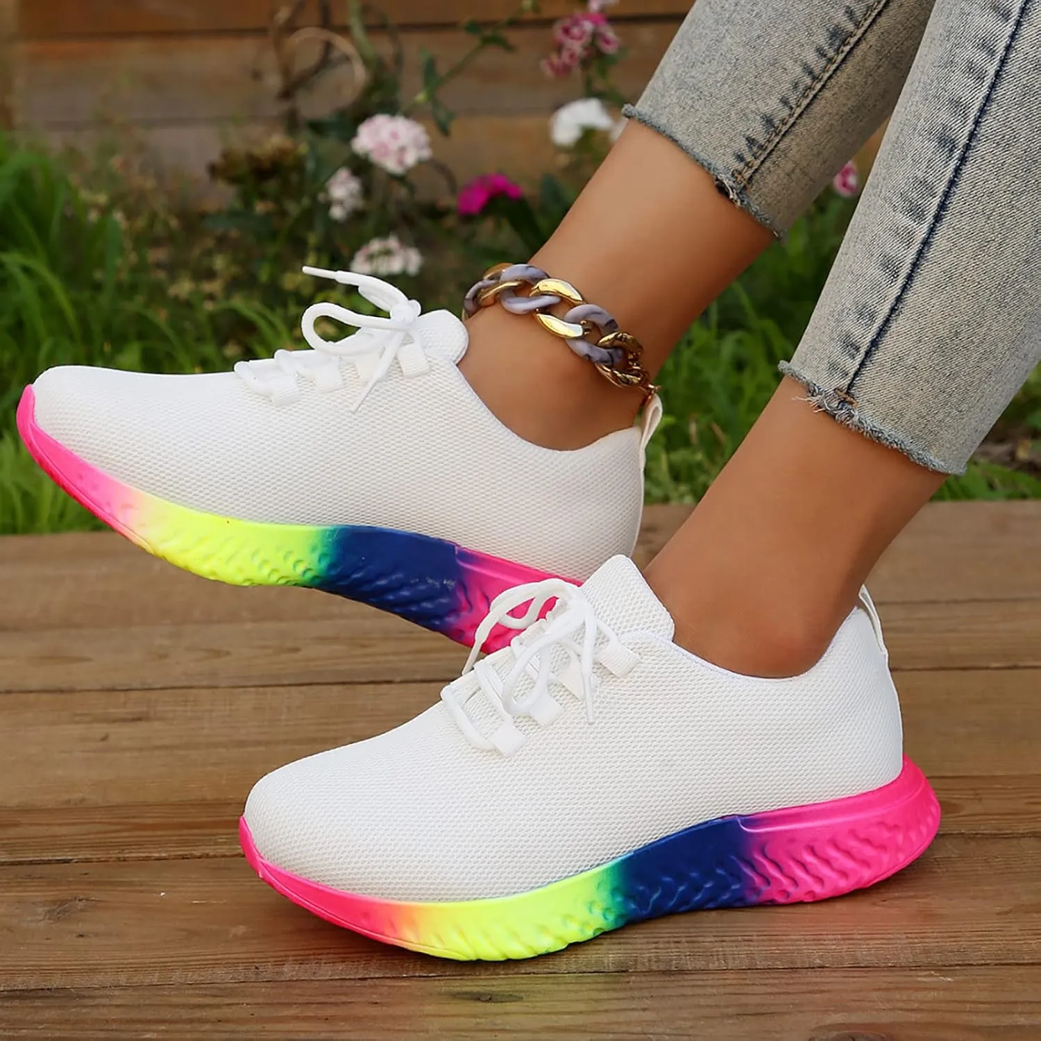 SBGMoSJ Womens High Tops Sneakers Fashion Sneakers for Women 2023 Designer White Tennis Shoes Women Dressy Bowling Shoes Women Size 9 Black Fall Shoes for Women 2023 Slip Ons