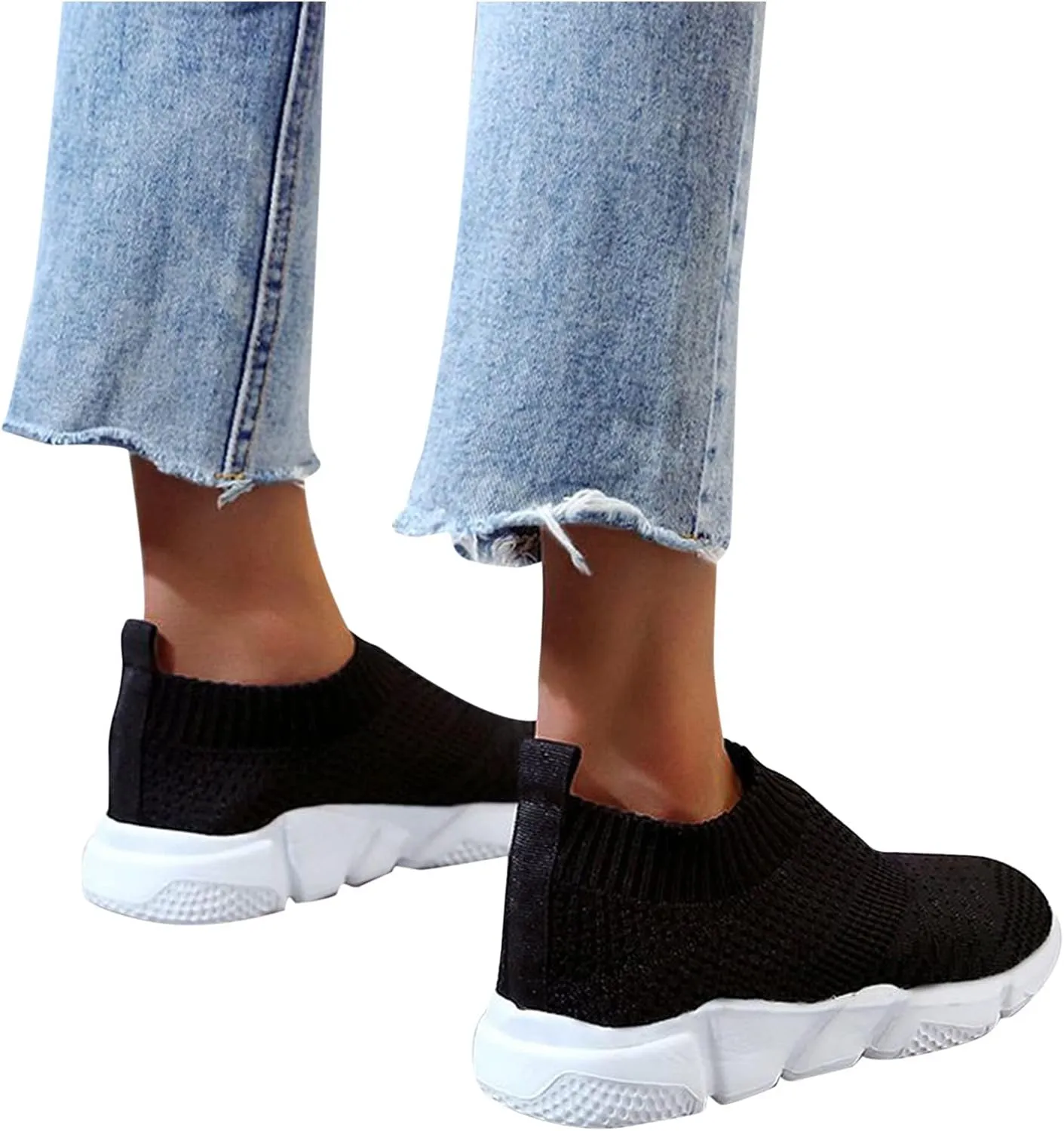 SBGMoSJ Womens Running Shoes 8.5 Black Cute Black Sneakers for Women Women's White Tennis Shoes Size 8.5 Running Shoes for Women Wide Foot Womens Size 10 Wide Black Sneakers