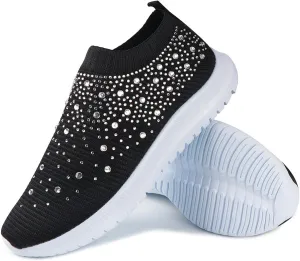 Shoes For Women Sneakers Slip On Walking Shoes Slip Resistant Travel Shoes Breathable Upper Gym Workout Fashion Sneakers