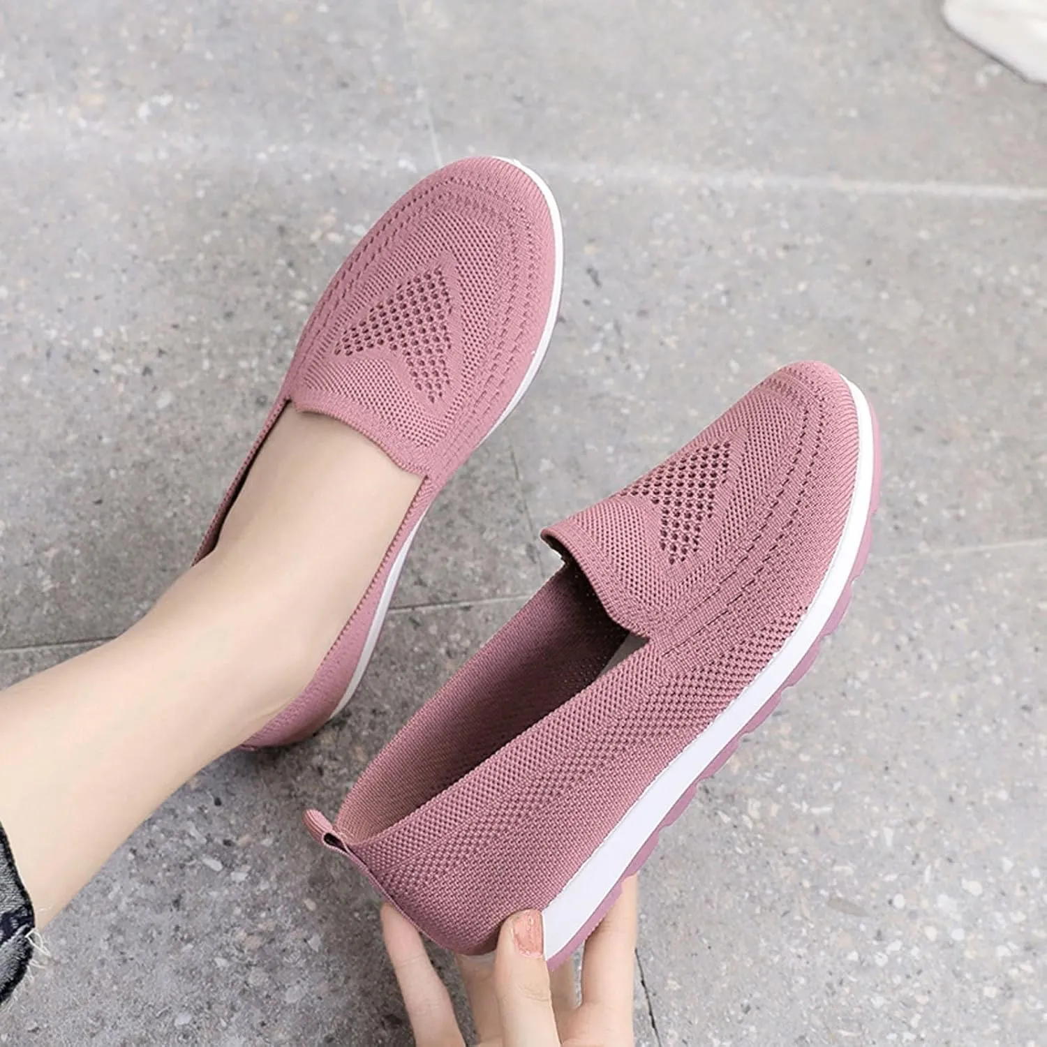 Silver Wedge Sneakers for Women Dressy Womens Running Shoes Size 9 Narrow Women's Tennis Shoes Size 8.5 Wide Wedges Sneakers for Women Zapatos De Chef para Mujer Antideslizante