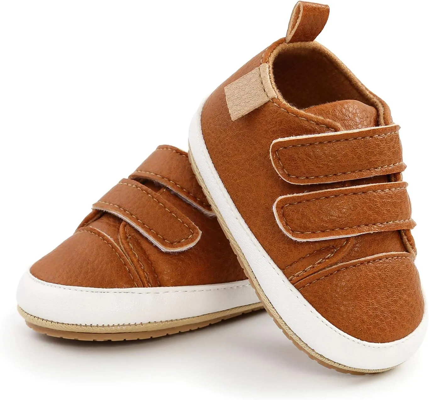 Sneakers for Girls, Girls Sneakers Non-Slip Rubber Sole High-Top PU Leather Sneakers Walking Shoes Loafers Flats