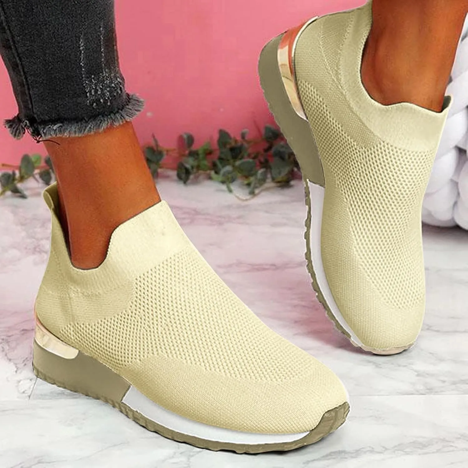 Sneakers for Women Fashion Tennis Shoes Womens Shoe Green Tennis Shoes for Women Womens Loafers with Arch Support Slip On Platform Sneakers