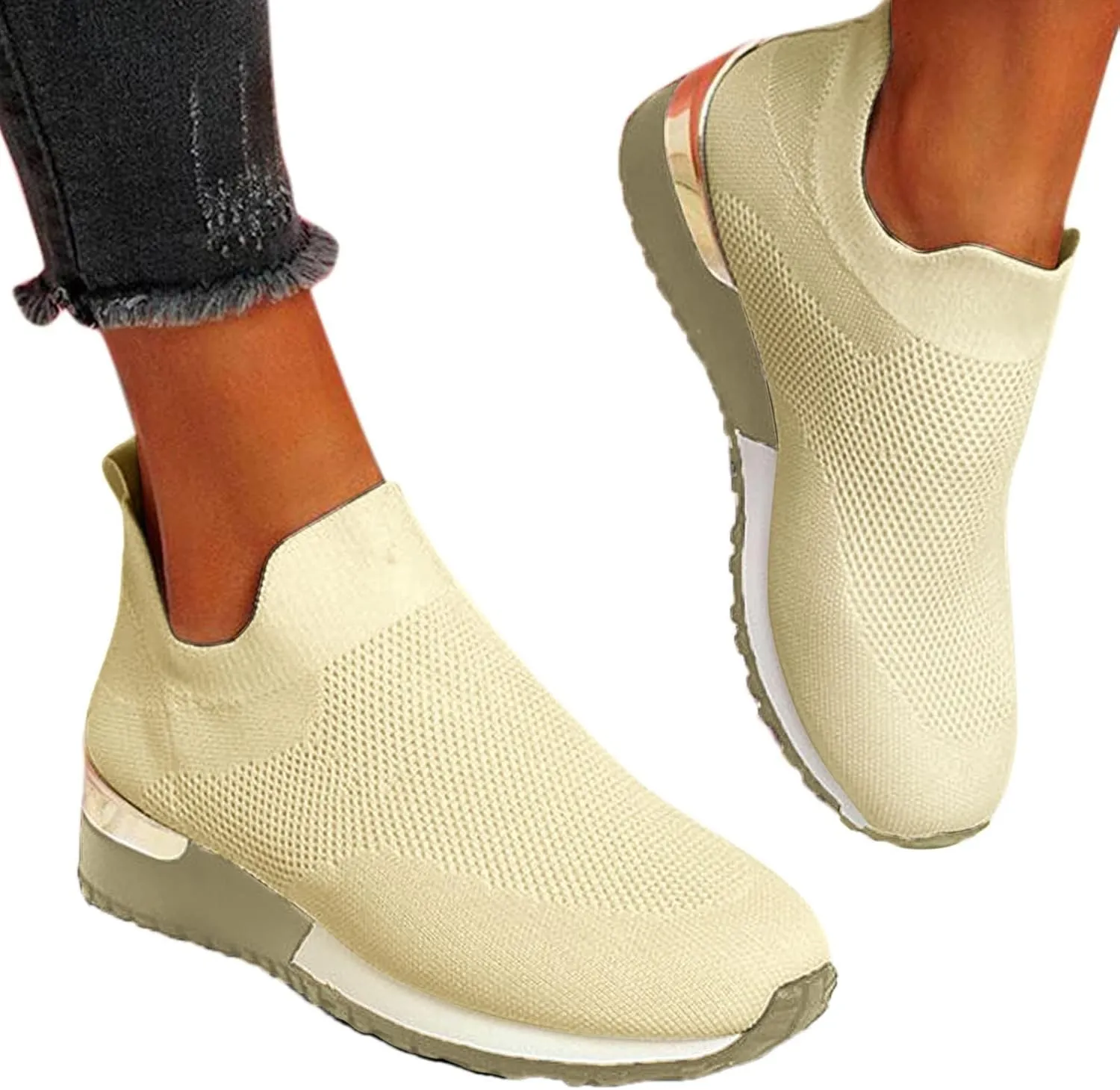 Sneakers for Women Fashion Tennis Shoes Womens Shoe Green Tennis Shoes for Women Womens Loafers with Arch Support Slip On Platform Sneakers