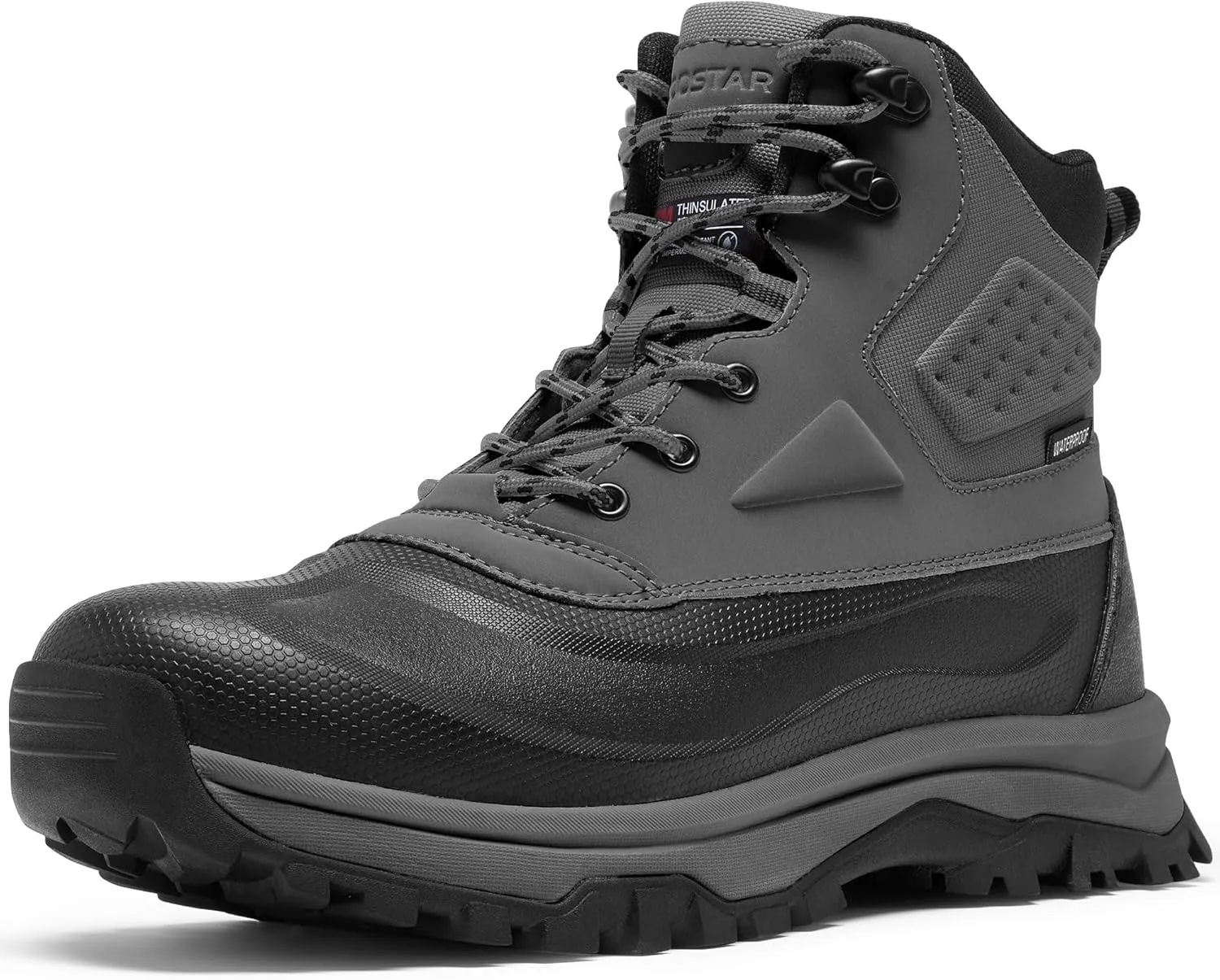Snow Boots for Men Insulated Waterproof Construction Winter Hiking Boots