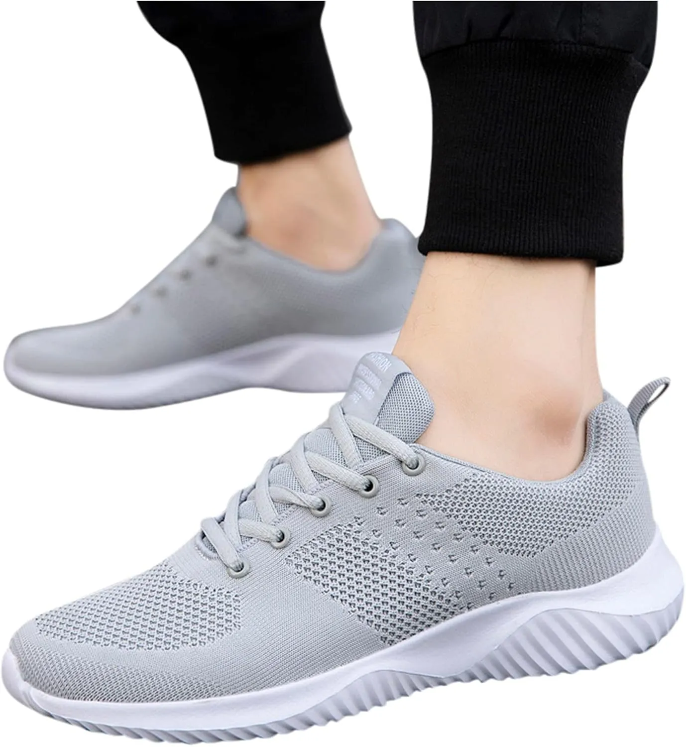 Soft Sport Shoes Bottom Breathable Men Fashion Casual Lace-Up Mesh Men's Sneaker