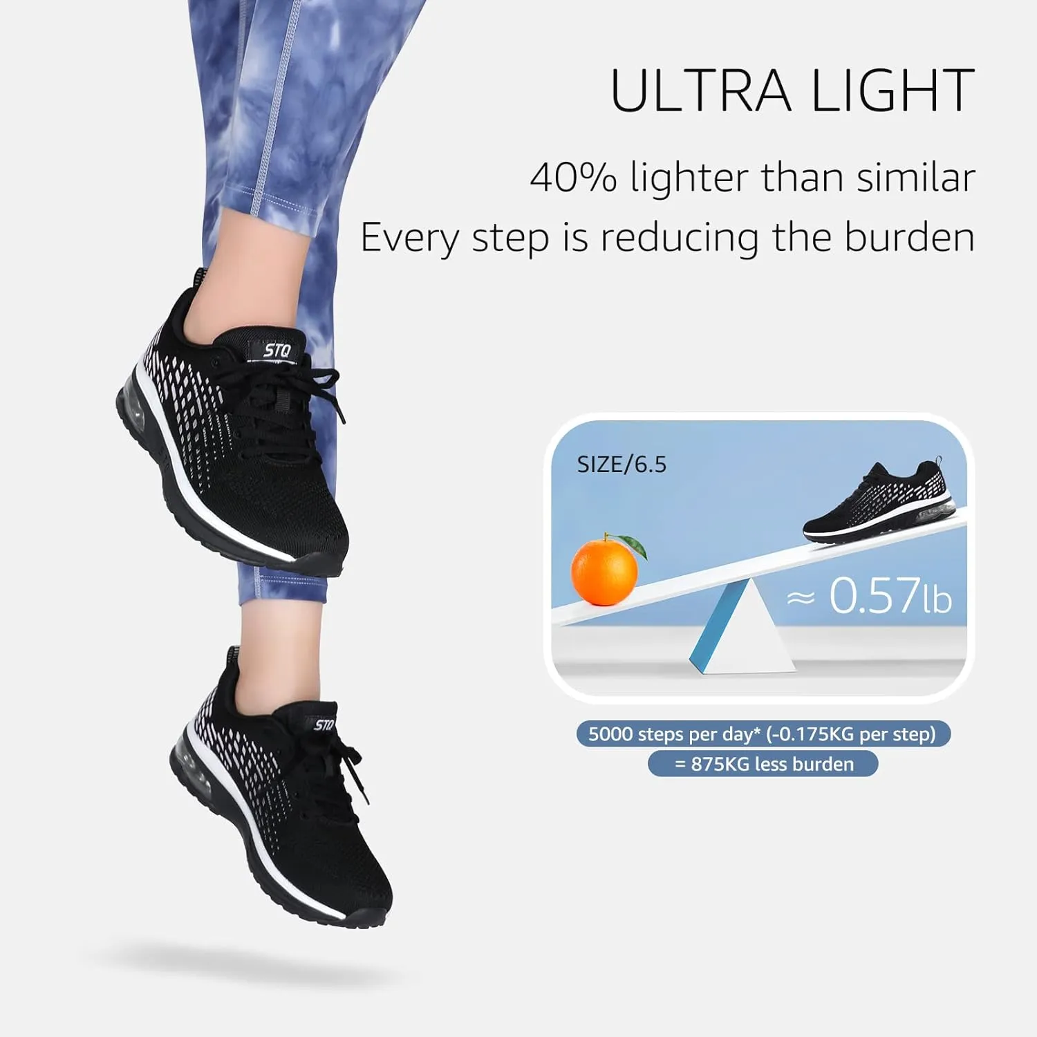 STQ Womens Air Running Shoes Non Slip Athletic Tennis Walking Workout Sneakers