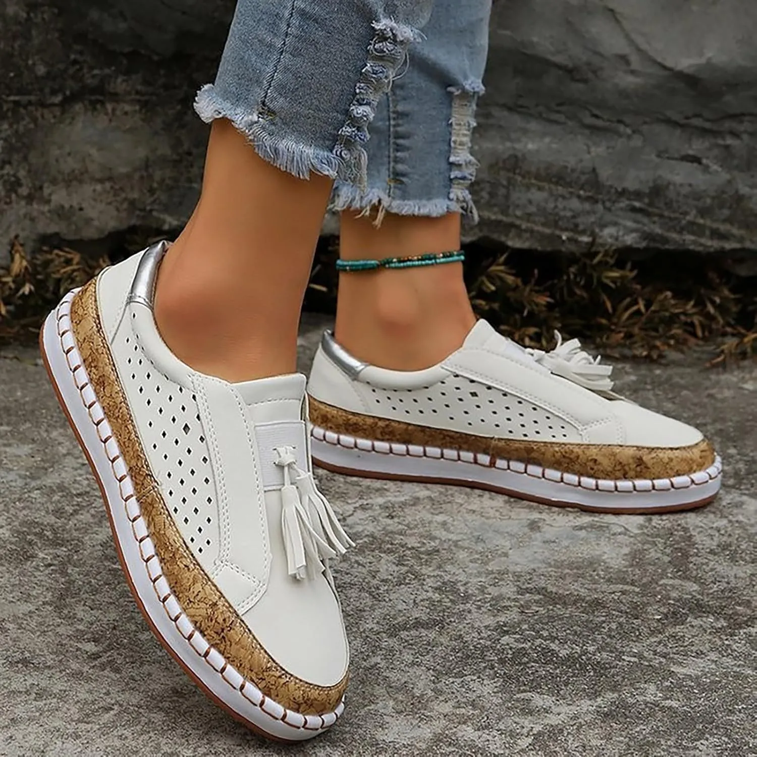 Tennis Shoes Women Lether Dress Casual Shoes Fashion Sneakers 2025 Women's Woven Orthopedic Breathable Soft Brown Tennis Shoe Cross Trainer Shoe
