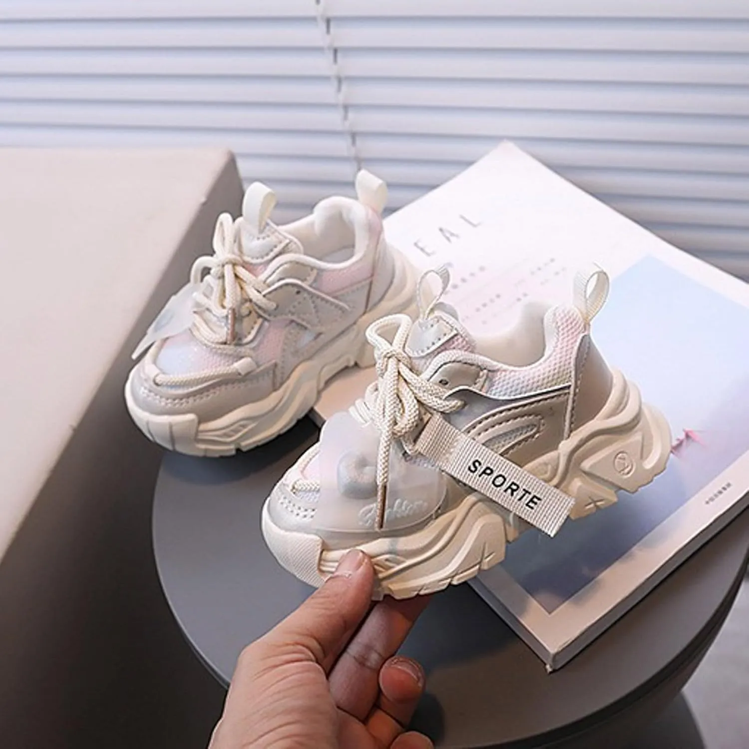 Toddler/Little/Big Kids Sneakers for Boys Girls Lace Up Athletic Sneakers Lightweight Breathable Running Tennis Shoes