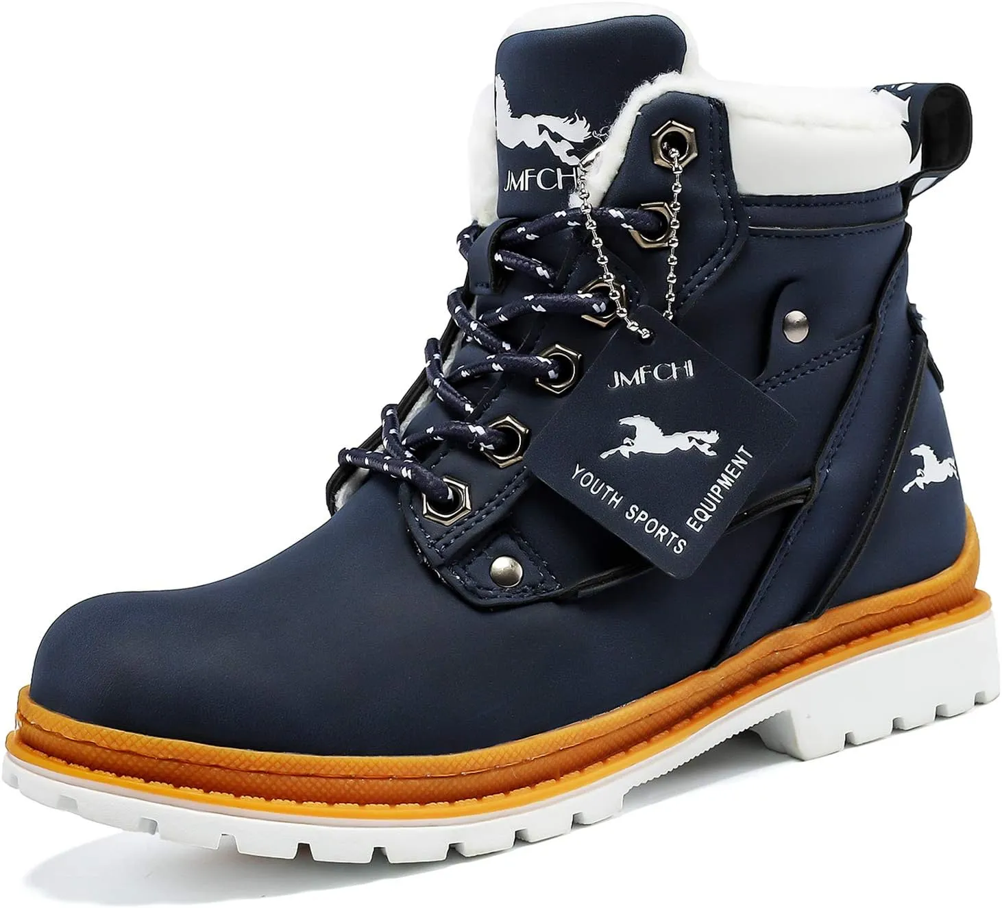 VITUOFLY Boys Hiking Boots Kids Hiking Shoes Girls Outdoor Warm Winter Snow Boots Adventure Trekking Shoes Anti-skid Sneakers Steel Buckle Durable Comfortable