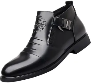 Waterproof Men's Business Formal Oxford Shoes with Anti-Slip Traction Outsole & Arch Support for All-Day Comfort
