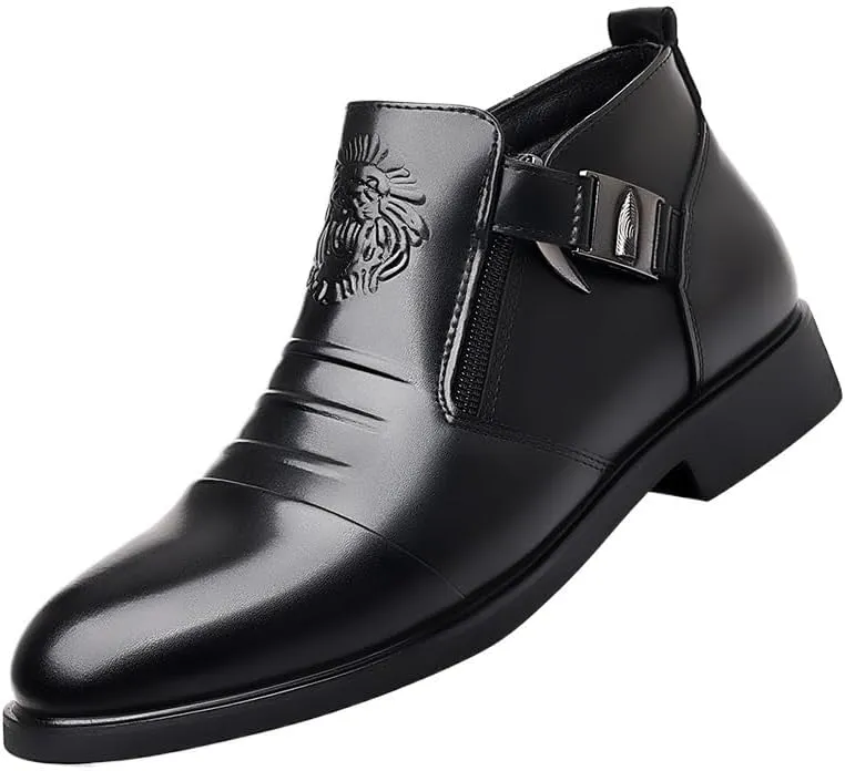 Waterproof Men's Business Formal Oxford Shoes with Anti-Slip Traction Outsole & Arch Support for All-Day Comfort