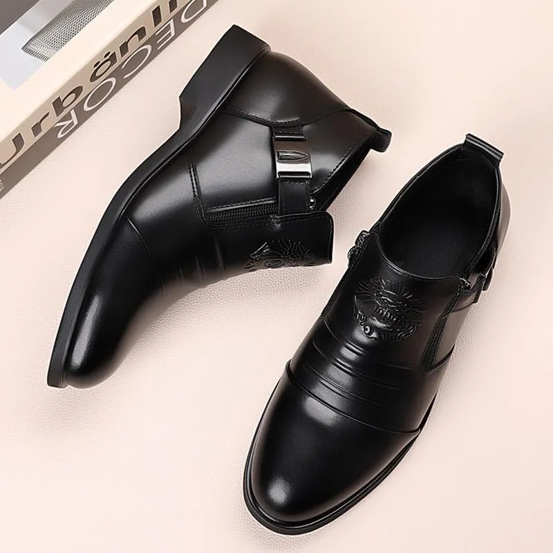 Waterproof Men's Business Formal Oxford Shoes with Anti-Slip Traction Outsole & Arch Support for All-Day Comfort