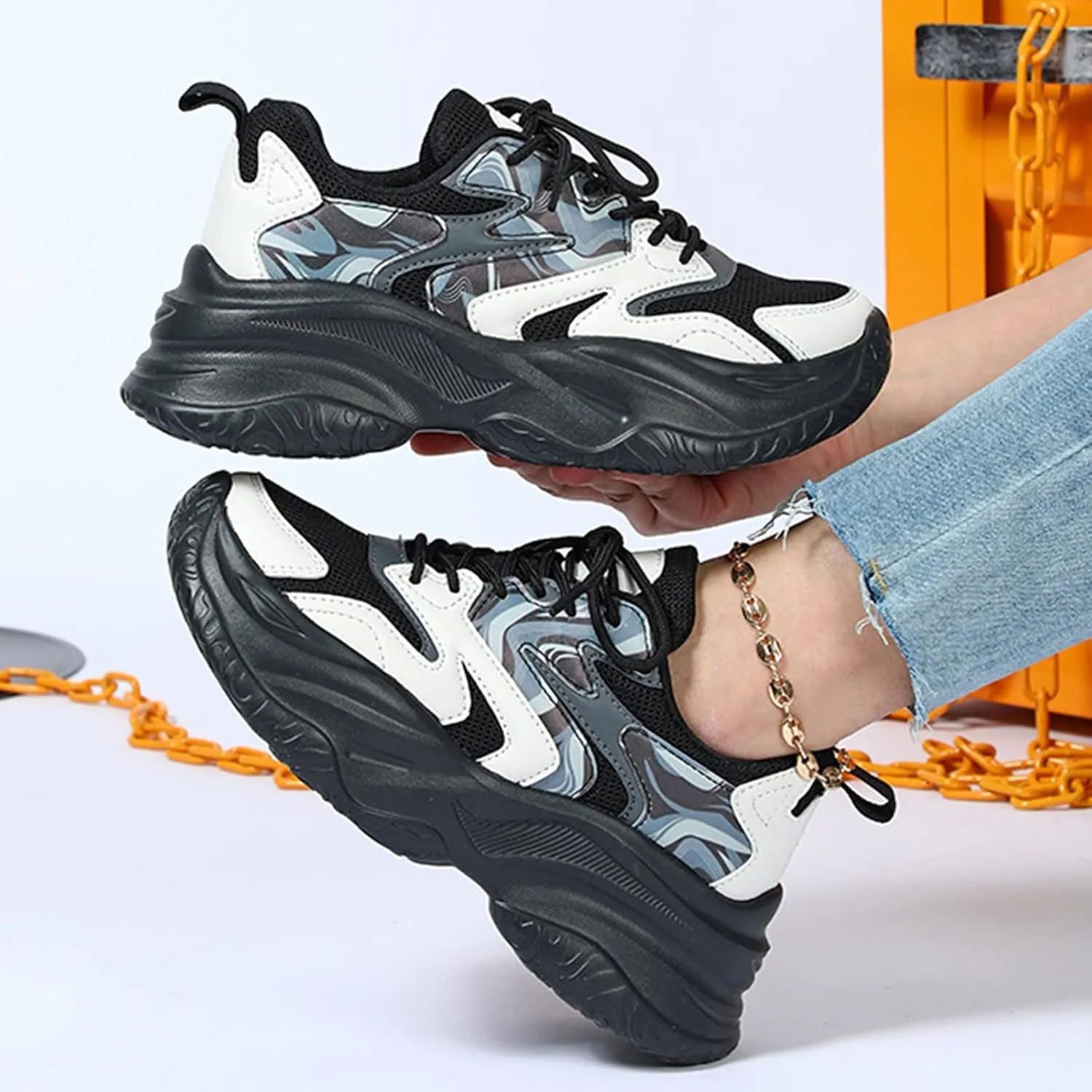 White Sneakers for Women Wide Feet Zapatos De Trabajo En Cocina para Mujer Altos Casual Dress Shoes for Women 2023 Trendy Fall Platform Sneakers for Women 2023 Zapatos para Entrenar Mujer Gym