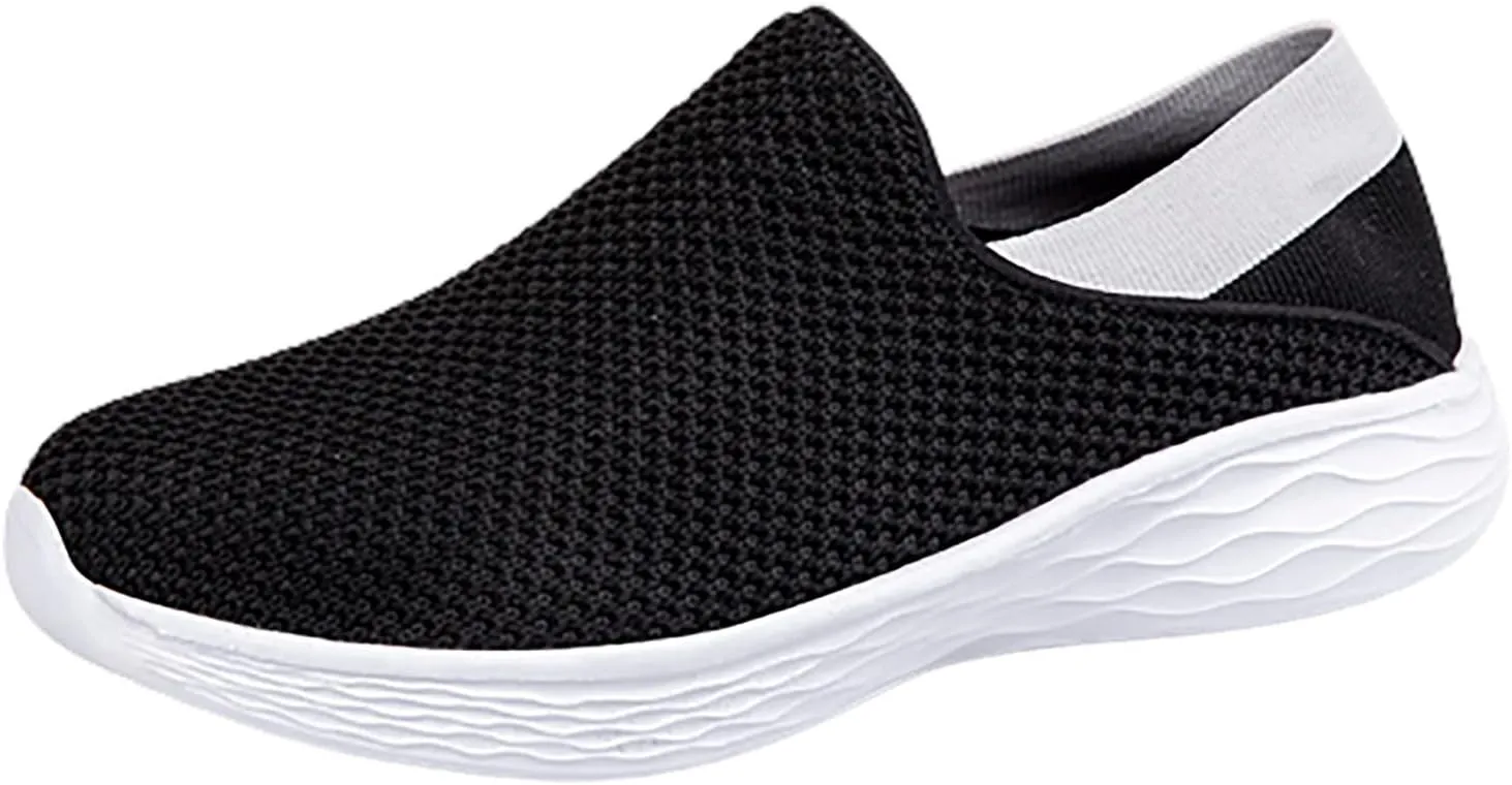 White Women Loafers Business Casual Sneakers Zapatos para El Gym De Mujer Women's Tennis Shoes 7.5 Wide Women's Running Shoes Breathable Walking Sneakers Comfy Shoes for Women