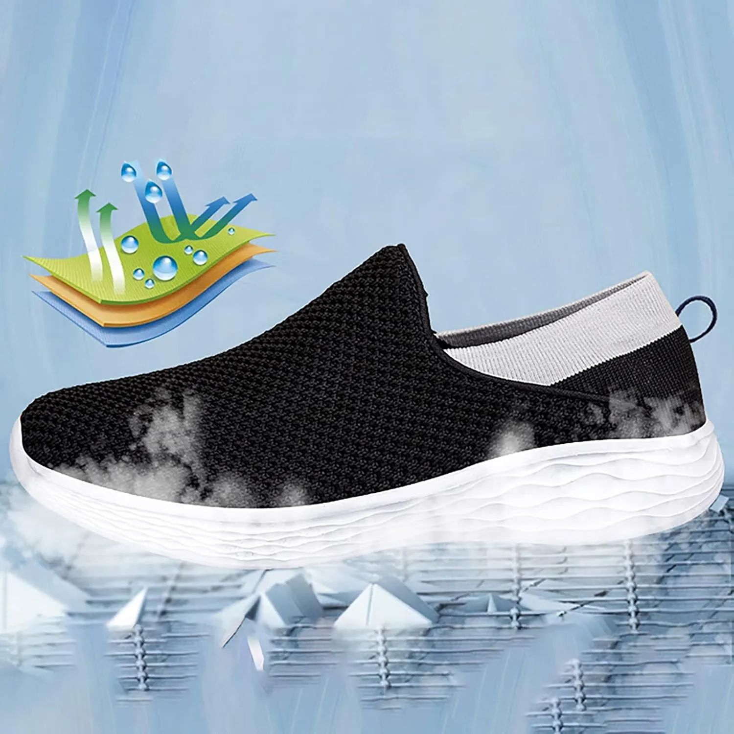 White Women Loafers Business Casual Sneakers Zapatos para El Gym De Mujer Women's Tennis Shoes 7.5 Wide Women's Running Shoes Breathable Walking Sneakers Comfy Shoes for Women