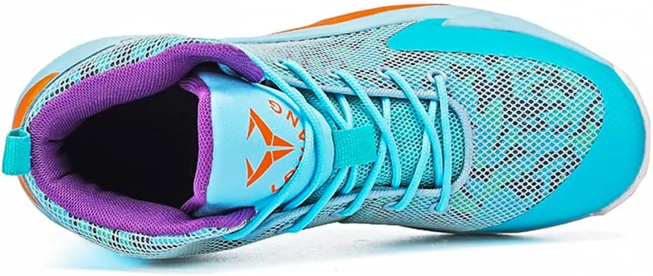 WILTENA Womens Fashion Breathable Basketball Shoes Mens Outdoor Mesh Sneakers Anti Slip Cushion Sports Shoes for Running Walking Training