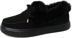 Winter Boots For Women 2024 Snow Boots Warm Fur Lined Anti-Slip Outdoor Slip On Ankle Booties Comfort Loafers Shoes