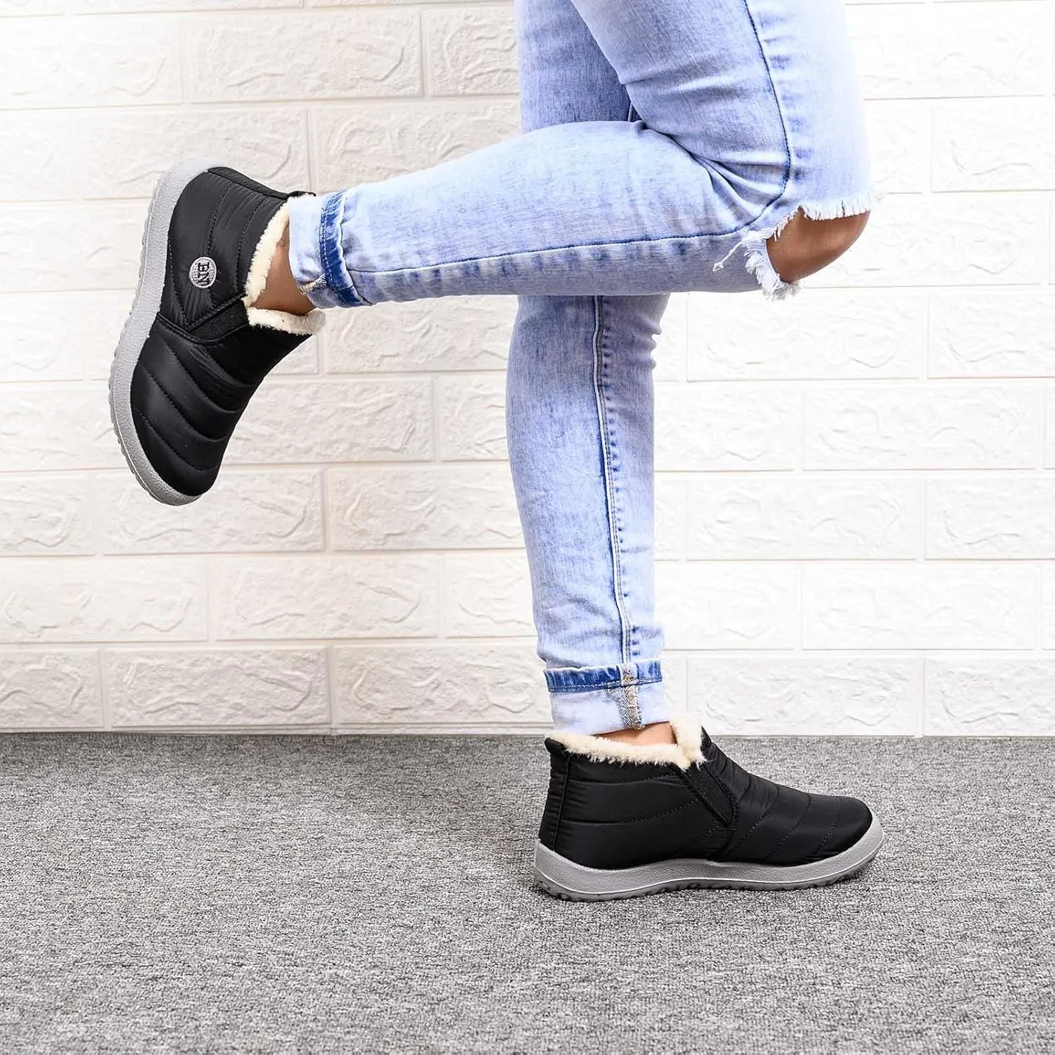 Winter Boots for Women Cute Ladies Snow Shoes Women Snow Boots Winter Shoes with Hook Loop Women Snow Shoes Womens Rain Boots Mens Winter Booties