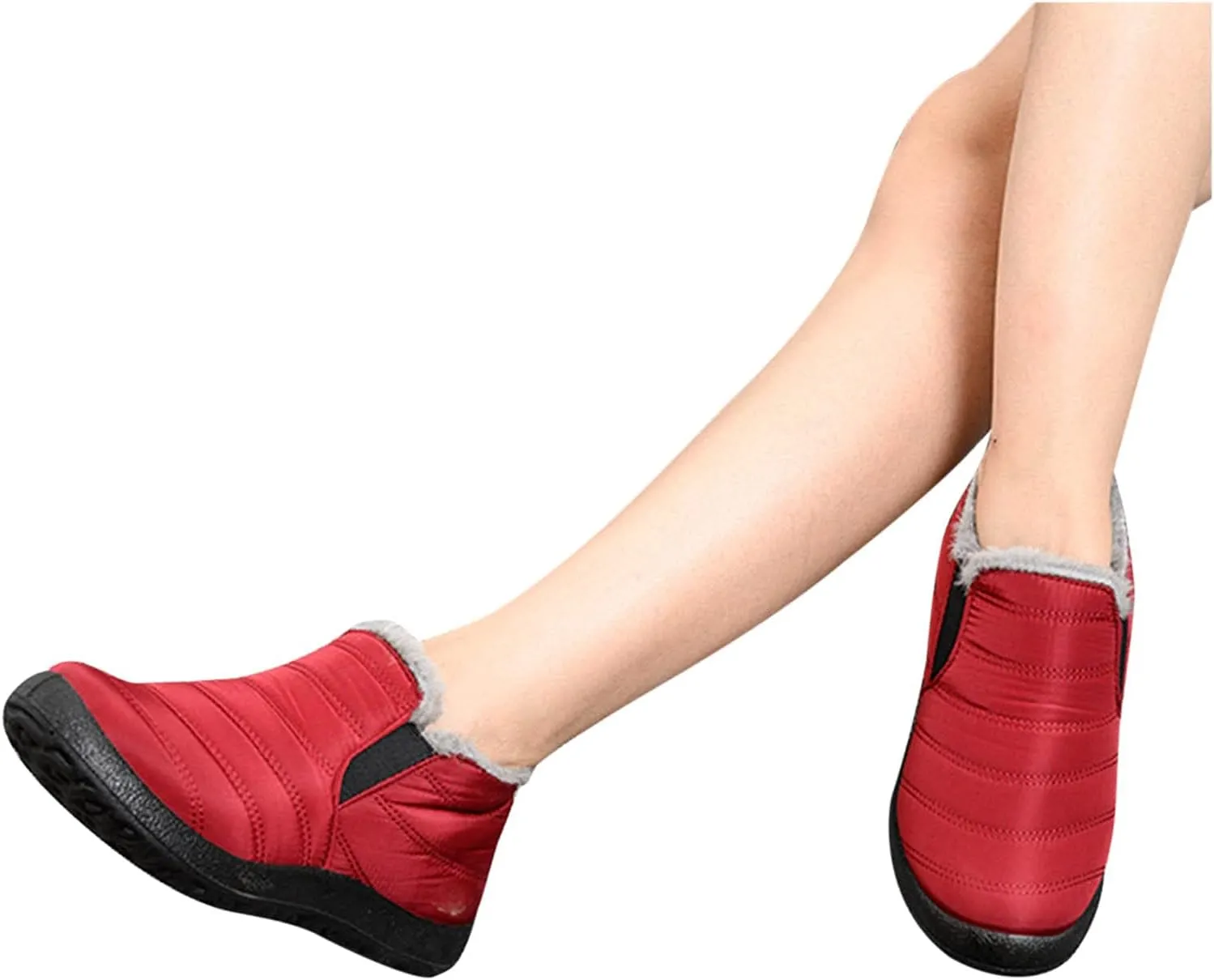 Winter Boots for Women Waterproof Winter Boot Ladies Slip On Womens Snow Boots Winter Shoes Warm Fur Lined Womens Fur Lined Slip On Boot Mens Casual Shoes Mens Booties Winter
