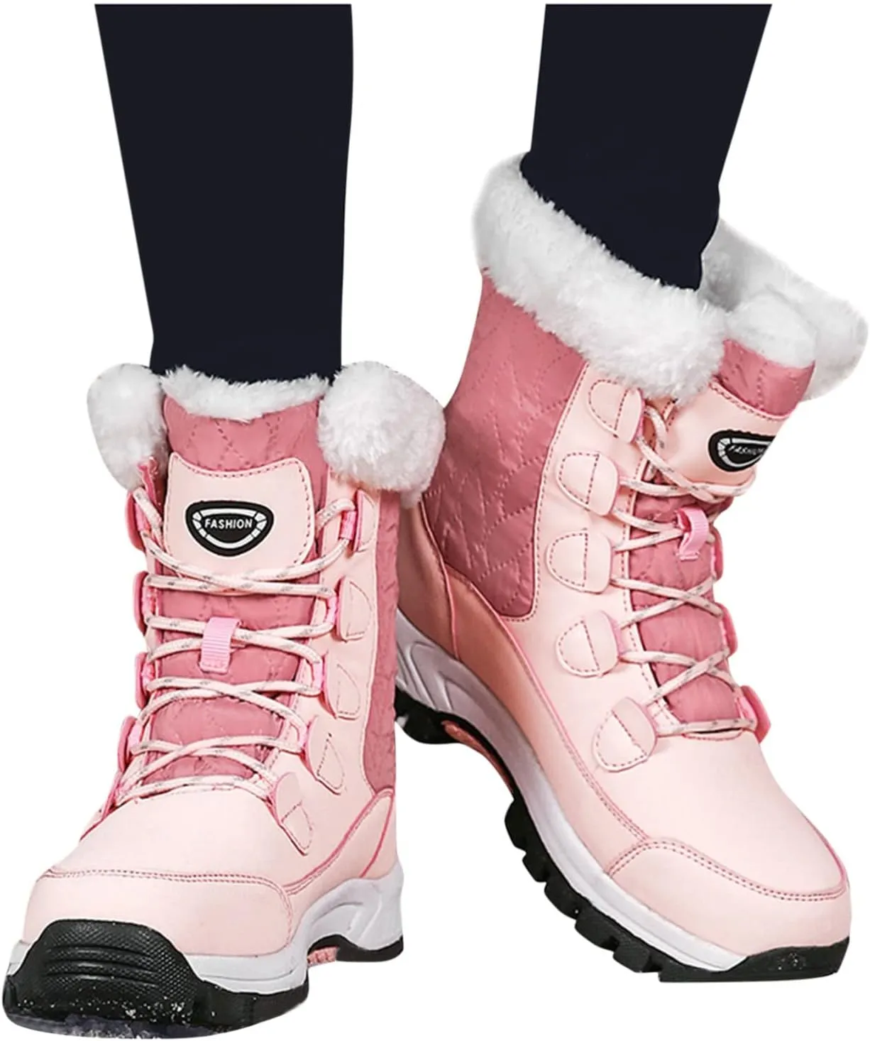 Winter Boots for Women Wide Warm Slip On Boots Snow Boots for Women Winter Boot with Comfort Waterproof Winter Shoes Women Womens Running Shoes Winter Booties for Men