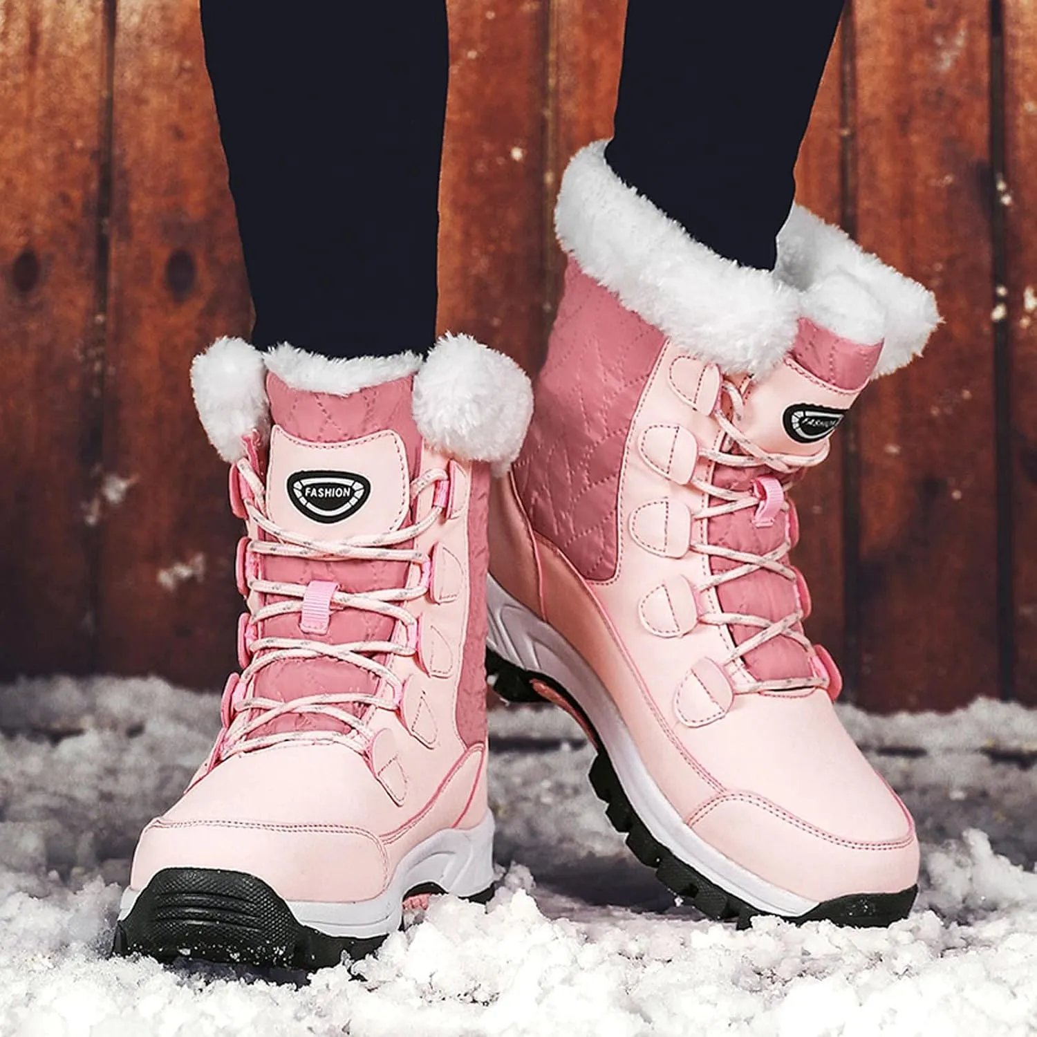 Winter Boots for Women Wide Warm Slip On Boots Snow Boots for Women Winter Boot with Comfort Waterproof Winter Shoes Women Womens Running Shoes Winter Booties for Men