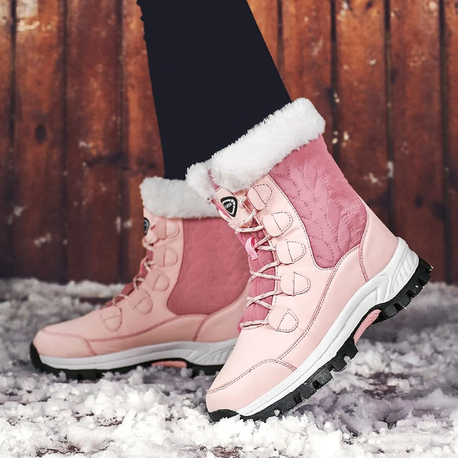Winter Boots for Women Wide Warm Slip On Boots Snow Boots for Women Winter Boot with Comfort Waterproof Winter Shoes Women Womens Running Shoes Winter Booties for Men