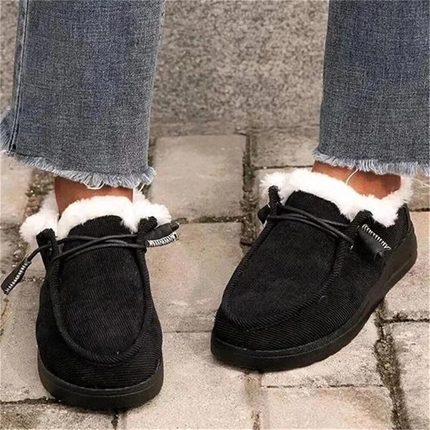 Winter Fashion Boots For Women 2024 Snow Boots Winter Shoes with Fur Lined Warm Slip On Comfortable Ankle Booties