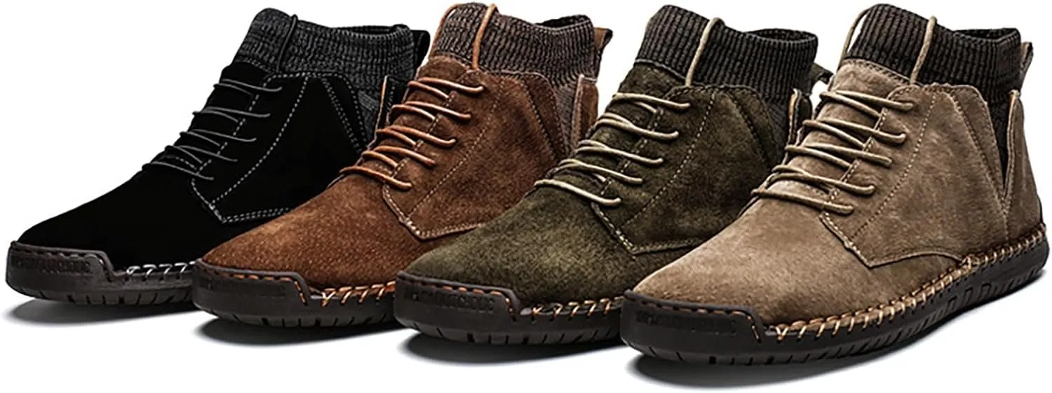 Winter Padded Men's British Large Size Casual Suede Handmade Foreign Trade Sport Mens Casual Fashion Breathable Sneaker