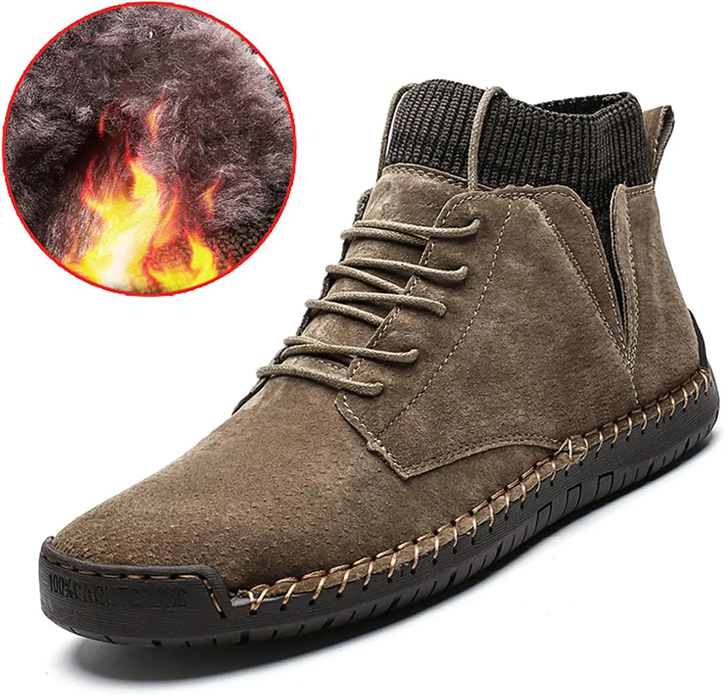 Winter Padded Men's British Large Size Casual Suede Handmade Foreign Trade Sport Mens Casual Fashion Breathable Sneaker