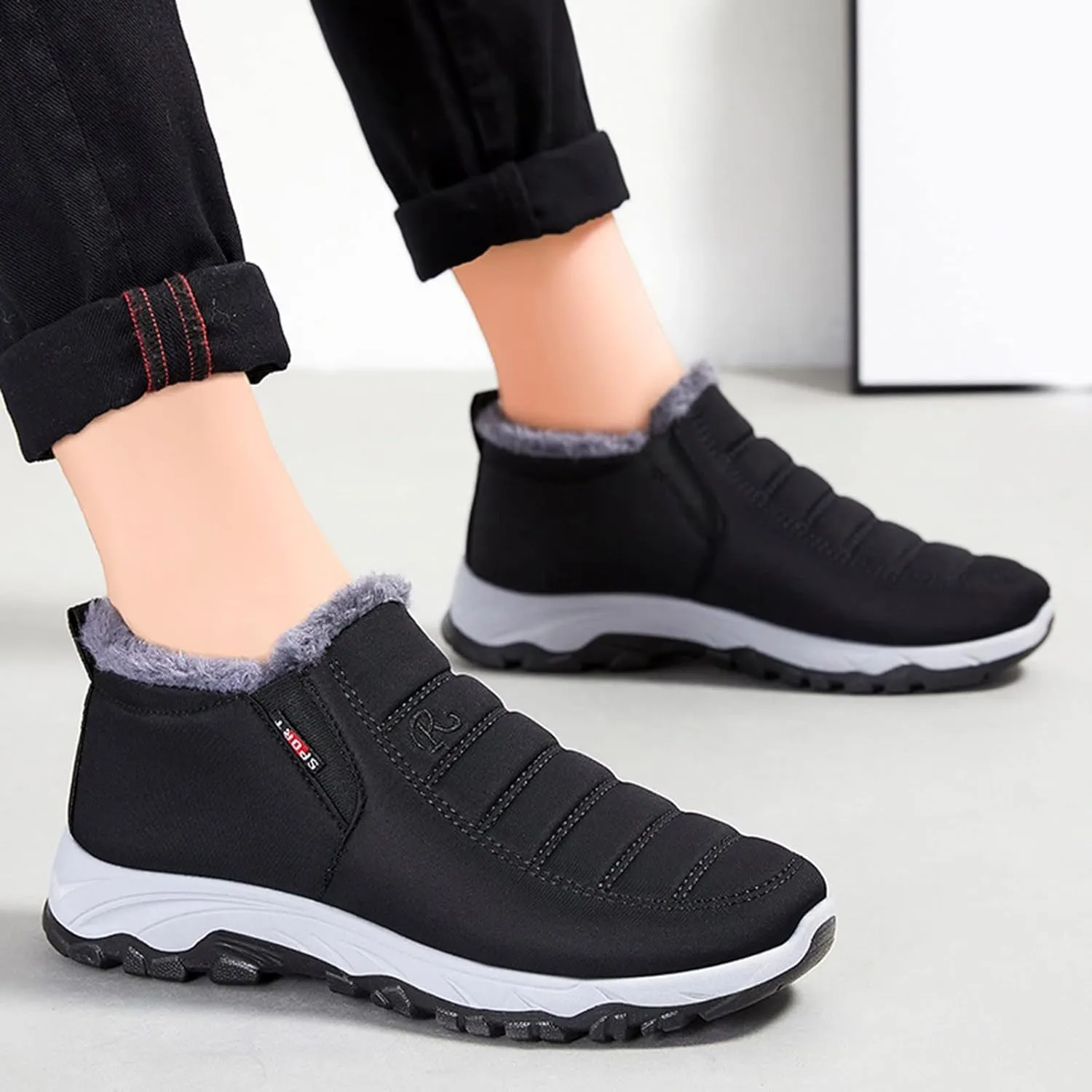 Women Boots Winter Waterproof Adults Snow Shoes Womens Snow Boots Winter Warm Ankle Boots Non Slip Snow Boot for Women Rain Boots Women Men Winter Booties