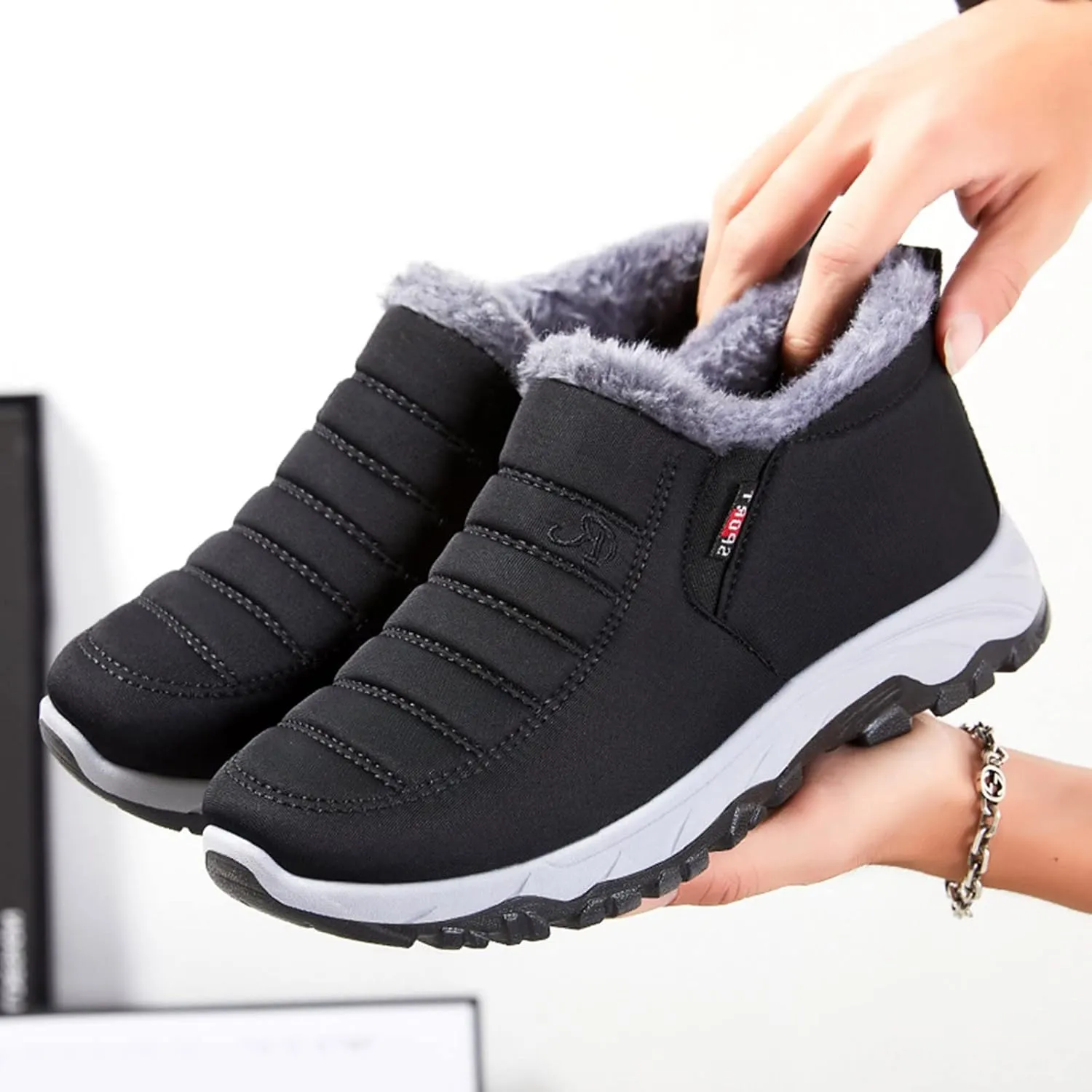Women Boots Winter Waterproof Adults Snow Shoes Womens Snow Boots Winter Warm Ankle Boots Non Slip Snow Boot for Women Rain Boots Women Men Winter Booties