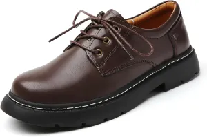 Women Oxford Shoes, Lace Up,Slip Resistant,Leather Upper,Platform Casual Comfort Work Office Dressy Business Shoes for Girls Ladies Women