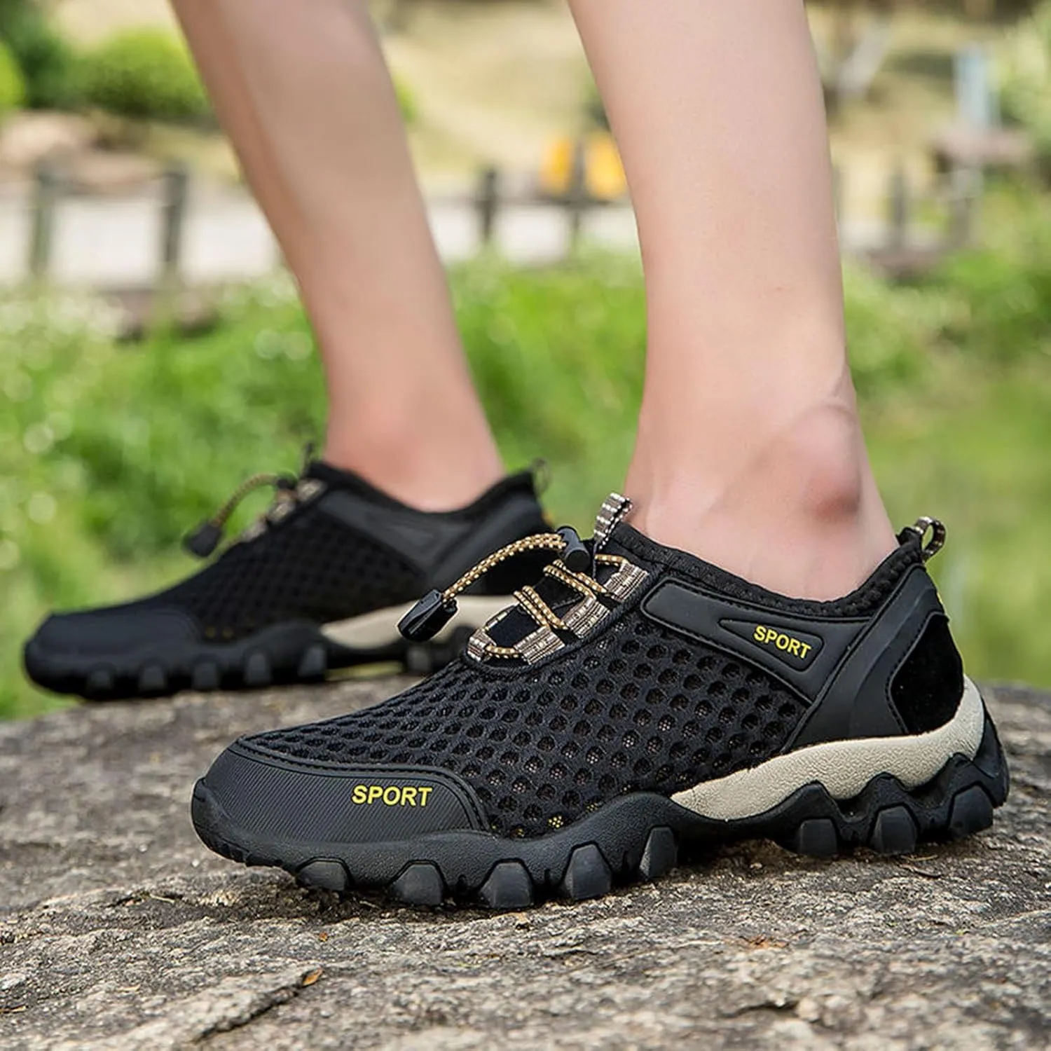 Women Walking Shoes Sock Sneakers Slip-On Breath Tennis Shoes Womens Mesh Casual Dress Shoes White Platform Sneakers White Tennis Shoe Cross Trainer Shoe