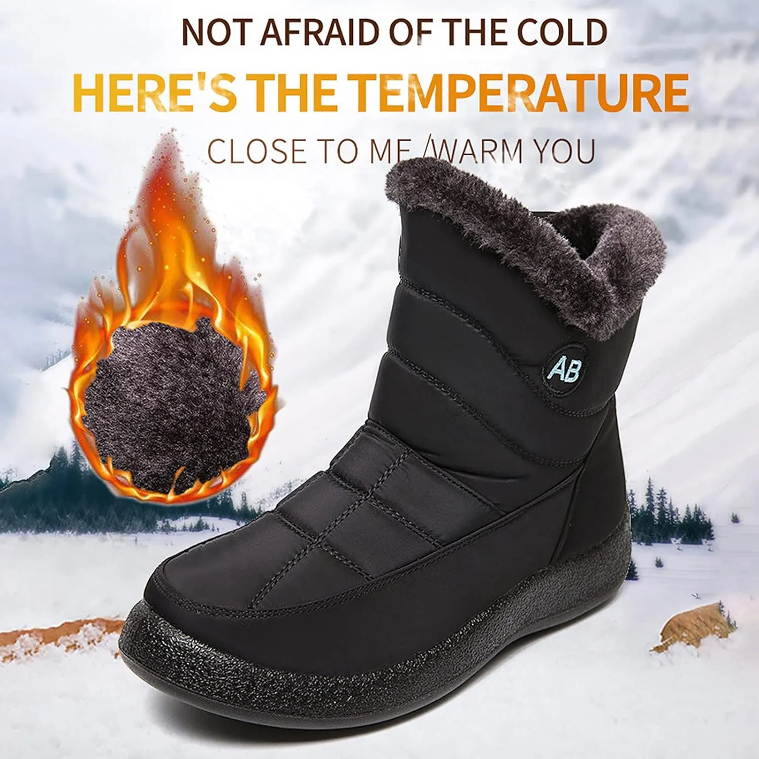 Womens Boots Winter Cute Ladies Premium Warm & Comfy Snow Boots Snow Boots Womens Winter Ankle Boots Ladies Plush Lined Snow Boot Barefoot Shoes Men Mens Booties Winter