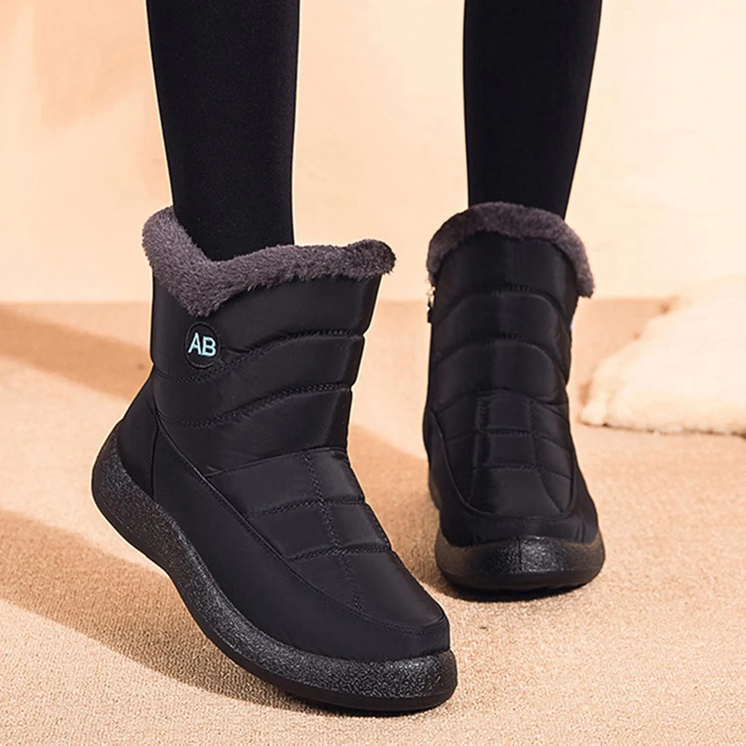 Womens Boots Winter Cute Ladies Premium Warm & Comfy Snow Boots Snow Boots Womens Winter Ankle Boots Ladies Plush Lined Snow Boot Barefoot Shoes Men Mens Booties Winter