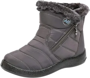 Womens Boots Winter Waterproof Low Snow Boots for Ladies Snow Boots for Women Winter Warm Fur Lined Women's Slip On Winter Boot Chelsea Boots Women Mens Winter Booties