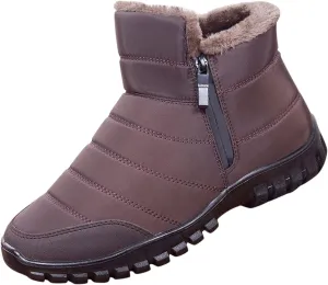 Womens Boots Winter Waterproof Low Snow Boots for Ladies Snow Boots for Women Winter Warm Fur Lined Women's Slip On Winter Boot Chelsea Boots Women Mens Winter Booties