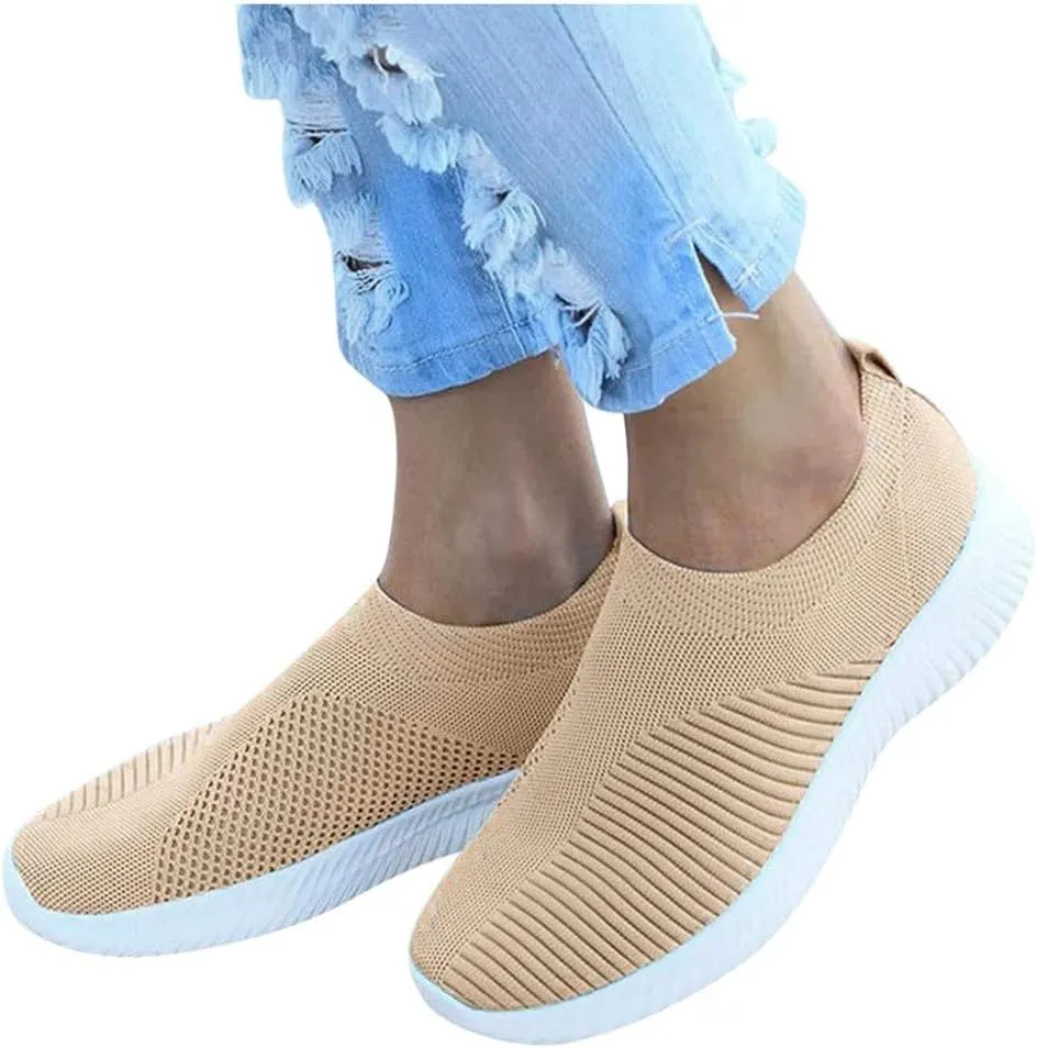 Women's Canvas Casual Shoes Dating Platform Slip-On High Top Sneakers Womens Work Shoes Business Casual Flat Loafers for Women Platform Sneakers
