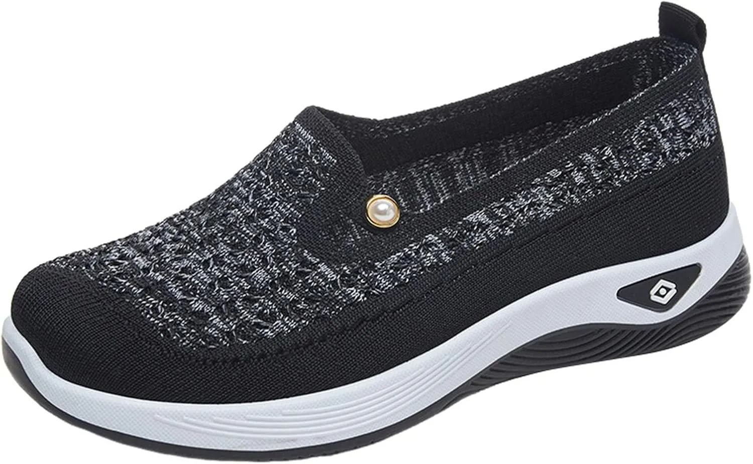 Womens Casual Shoes Slip On Women's Sneakers Loafers Solid Color Lightweight Cute Round Toe Running Shoes Loafers for Women Casual Outdoor Walking Shoe