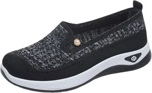 Womens Casual Shoes Slip On Women's Sneakers Loafers Solid Color Lightweight Cute Round Toe Running Shoes Loafers for Women Casual Outdoor Walking Shoe
