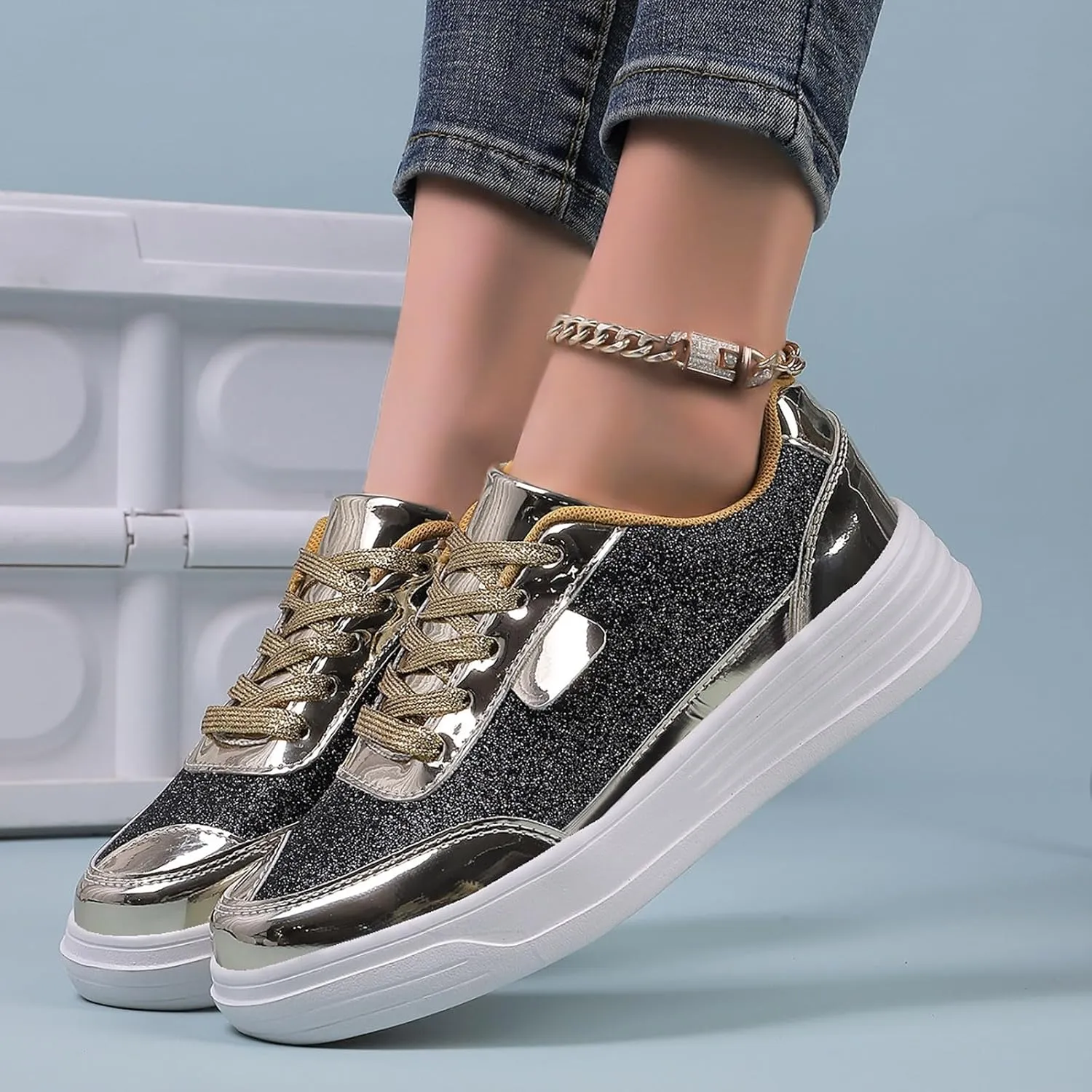 Womens Elastic Slip On Shoes Casual Comfortable Walking Sneakers Lightweight Canvas Flats Non Slip Loafers