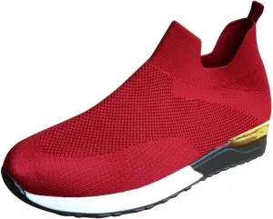 Women's Fashion Sneaker Mesh Slip On Black Non Slip Shoes for Women Comfortable Slip On Tennis Shoes Men Womens Navy Blue Loafers Mens Wide Sneakers